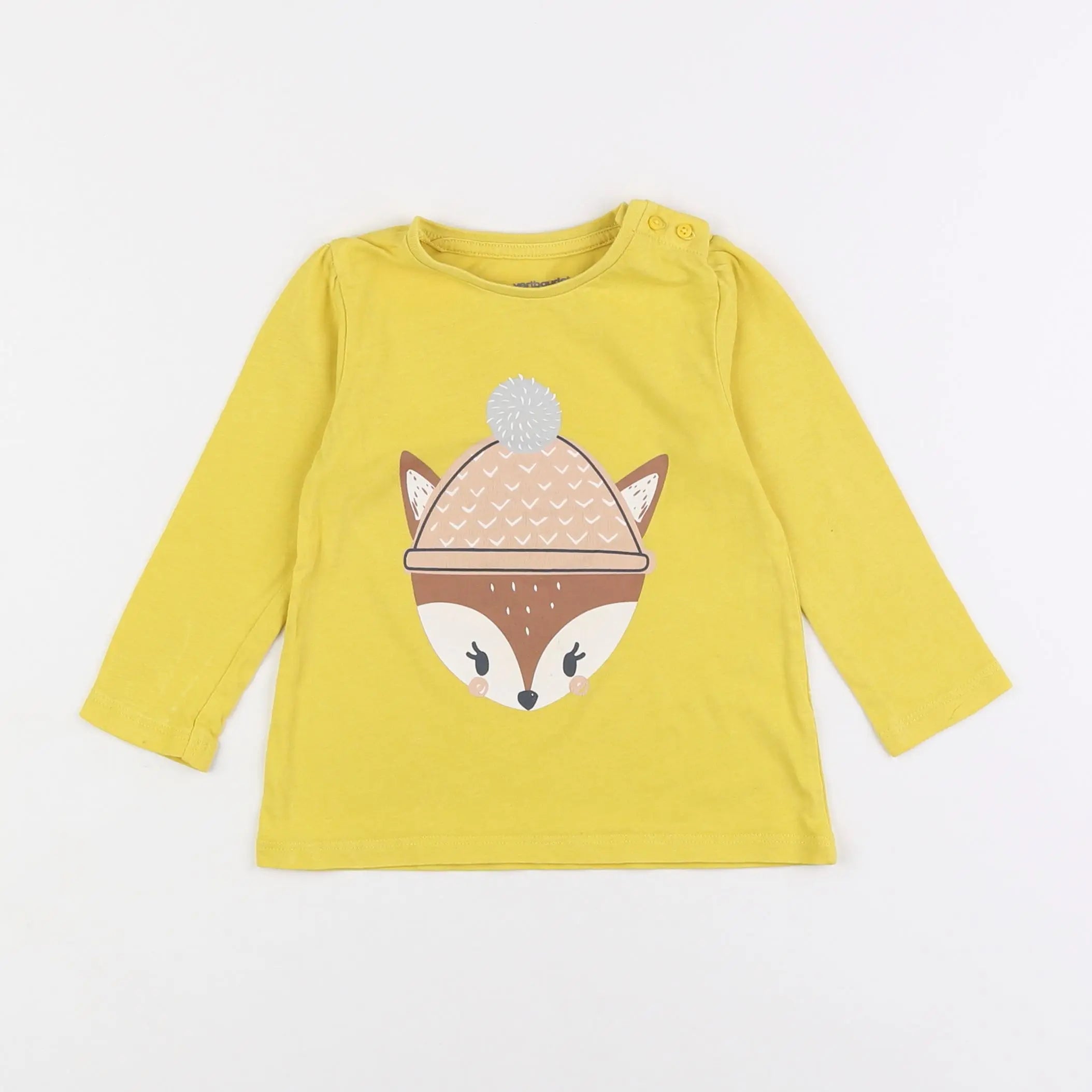 Vertbaudet - tee-shirt jaune - 18 mois