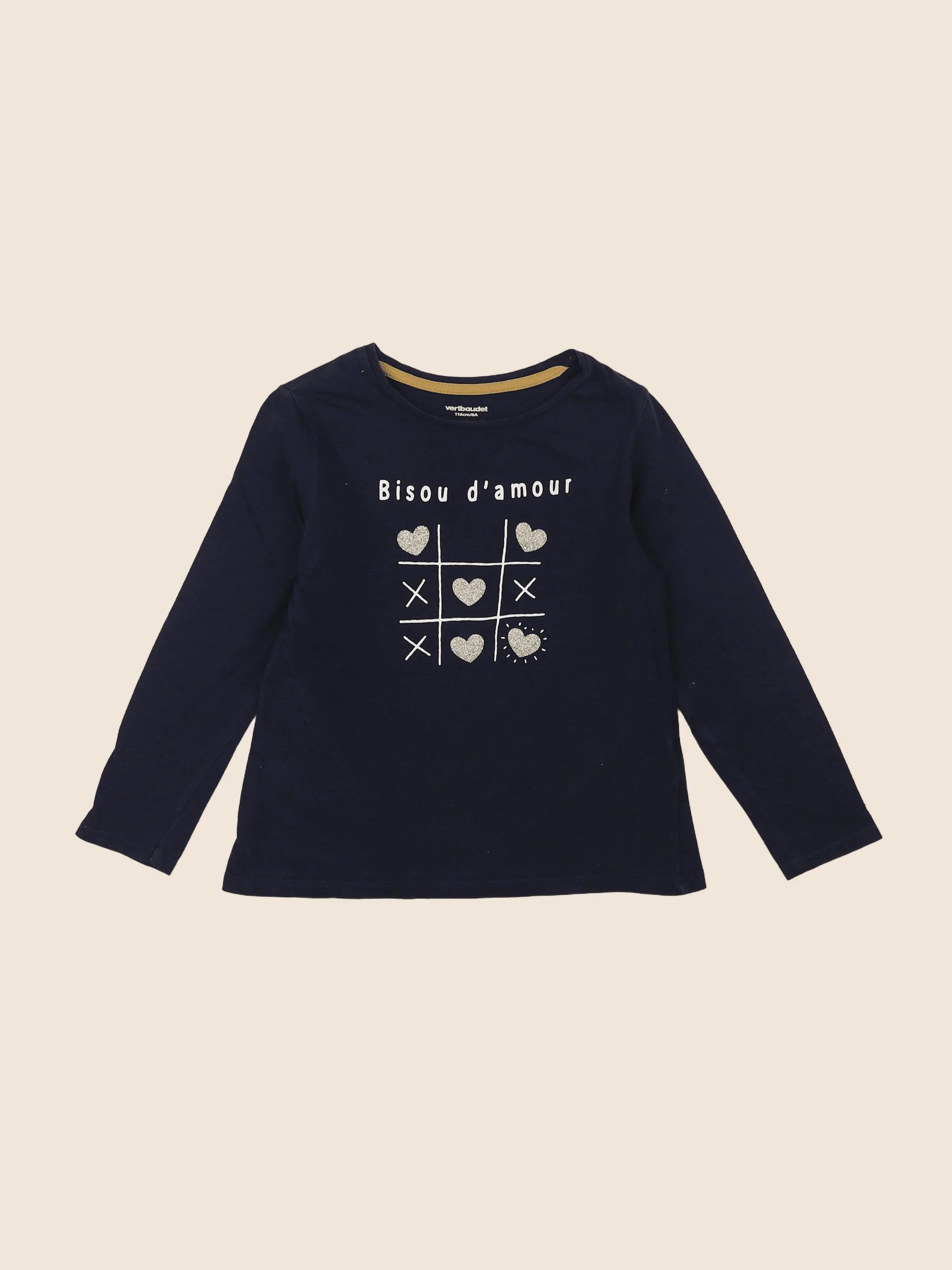 Vertbaudet - tee-shirt bleu - 6 ans