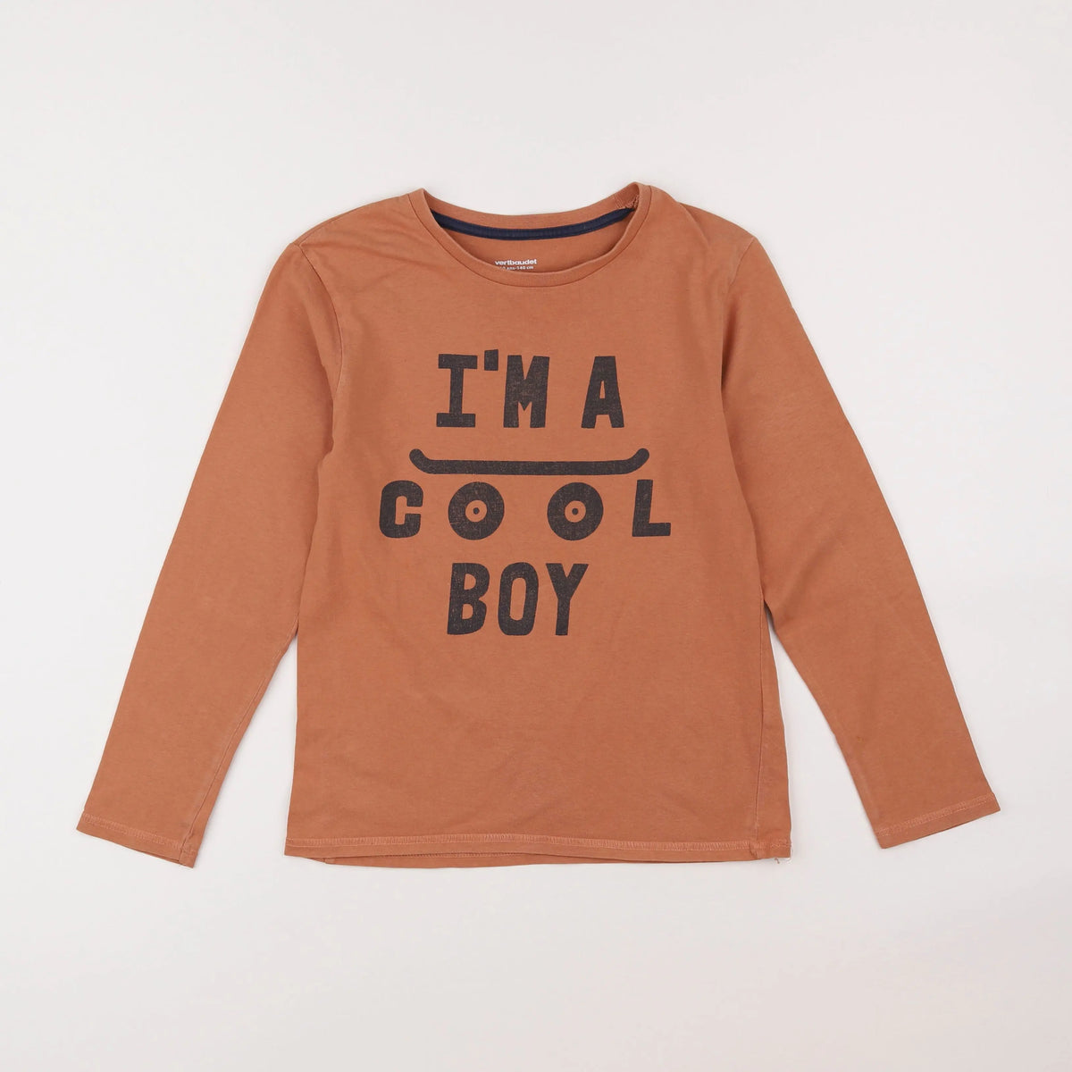 Vertbaudet - tee-shirt marron - 10 ans