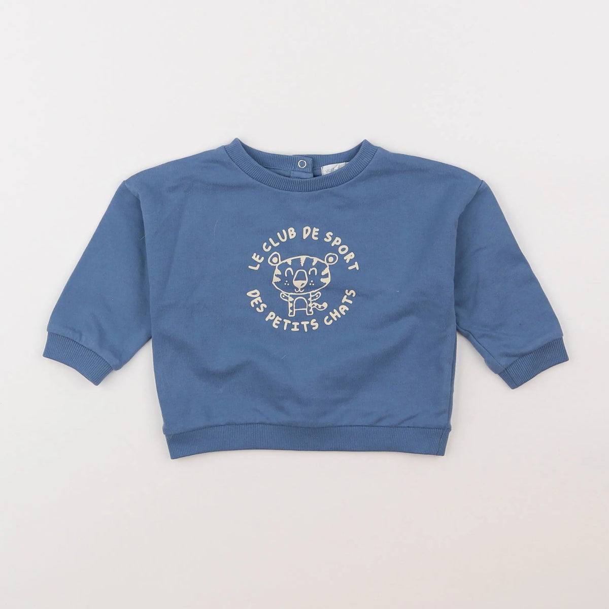Vertbaudet - sweat bleu - 12 mois
