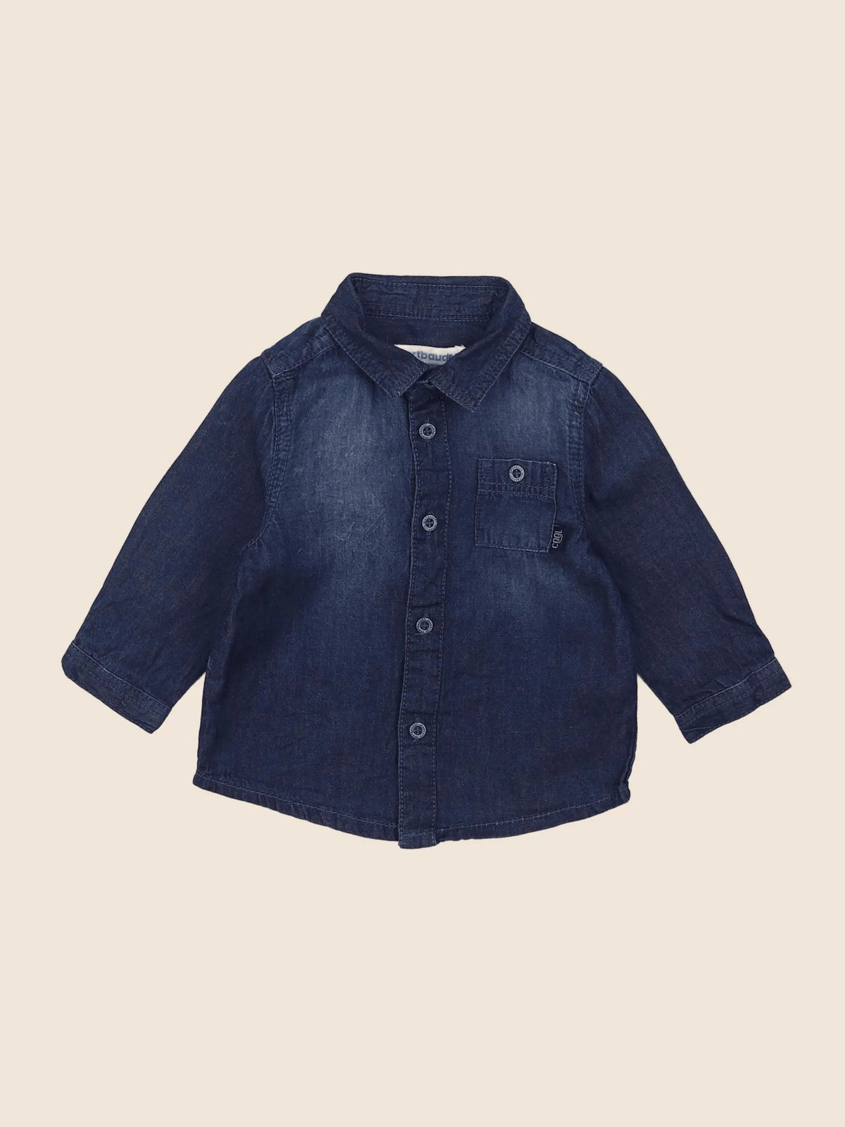 Vertbaudet - chemise bleu - 6 mois