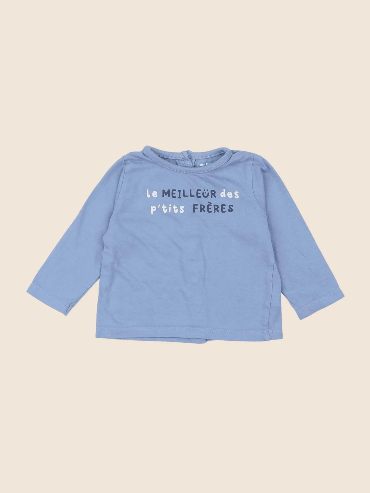 Vertbaudet - tee-shirt bleu - 6 mois