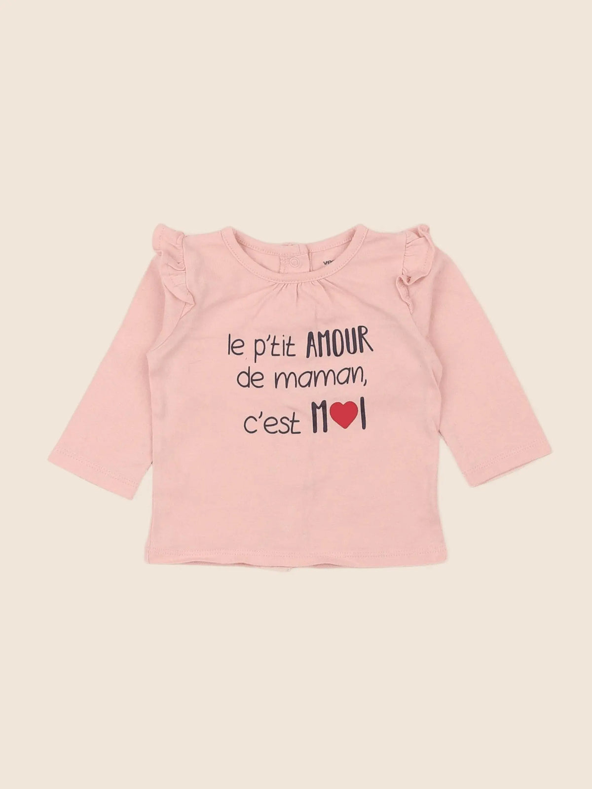Vertbaudet - tee-shirt rose - 3 mois