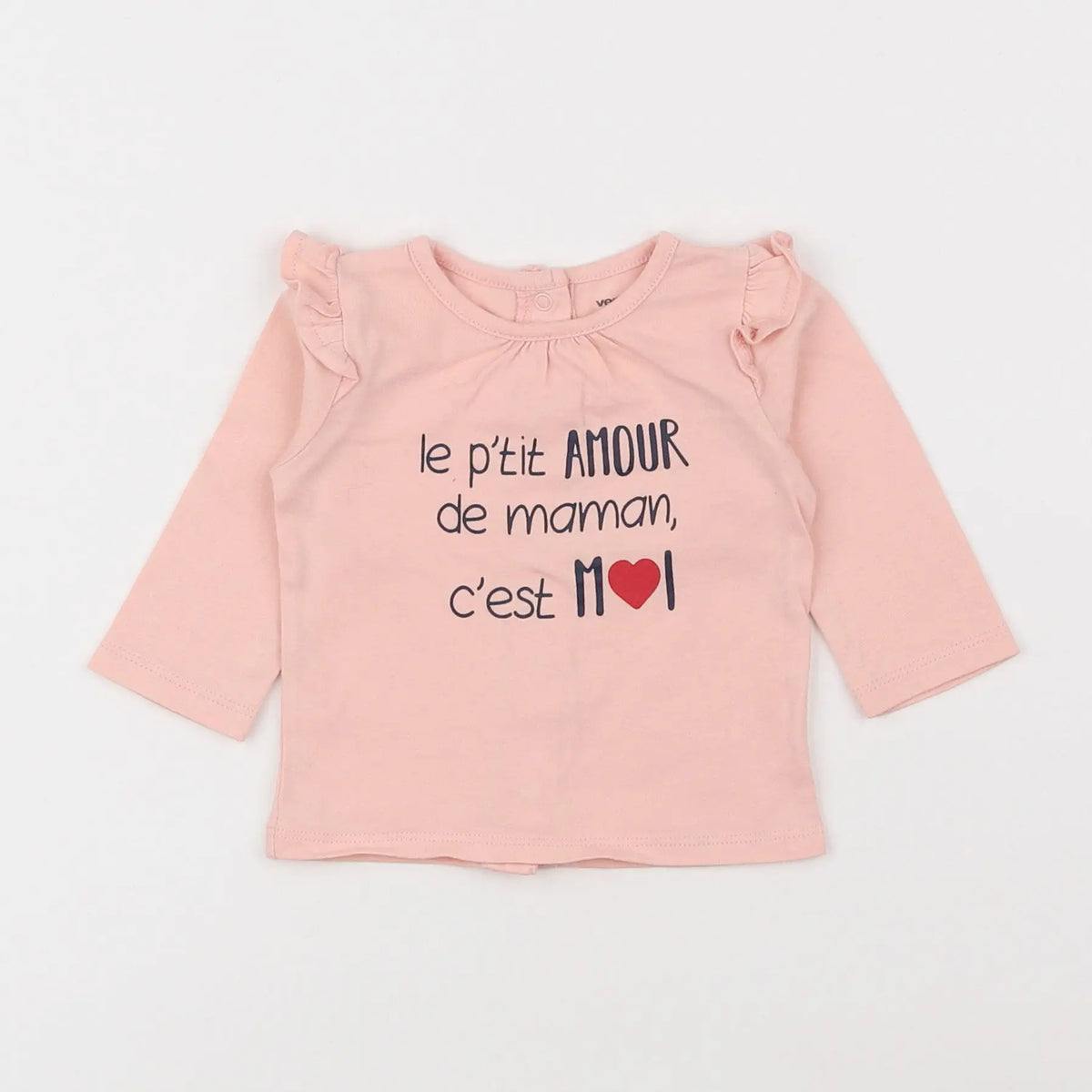 Vertbaudet - tee-shirt rose - 3 mois