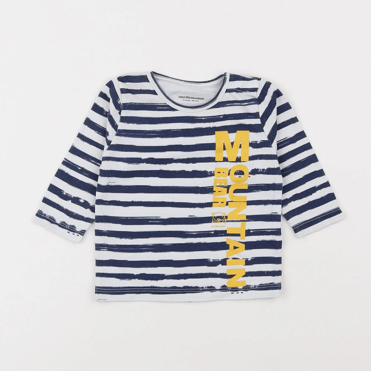 Vertbaudet - tee-shirt bleu - 3 mois