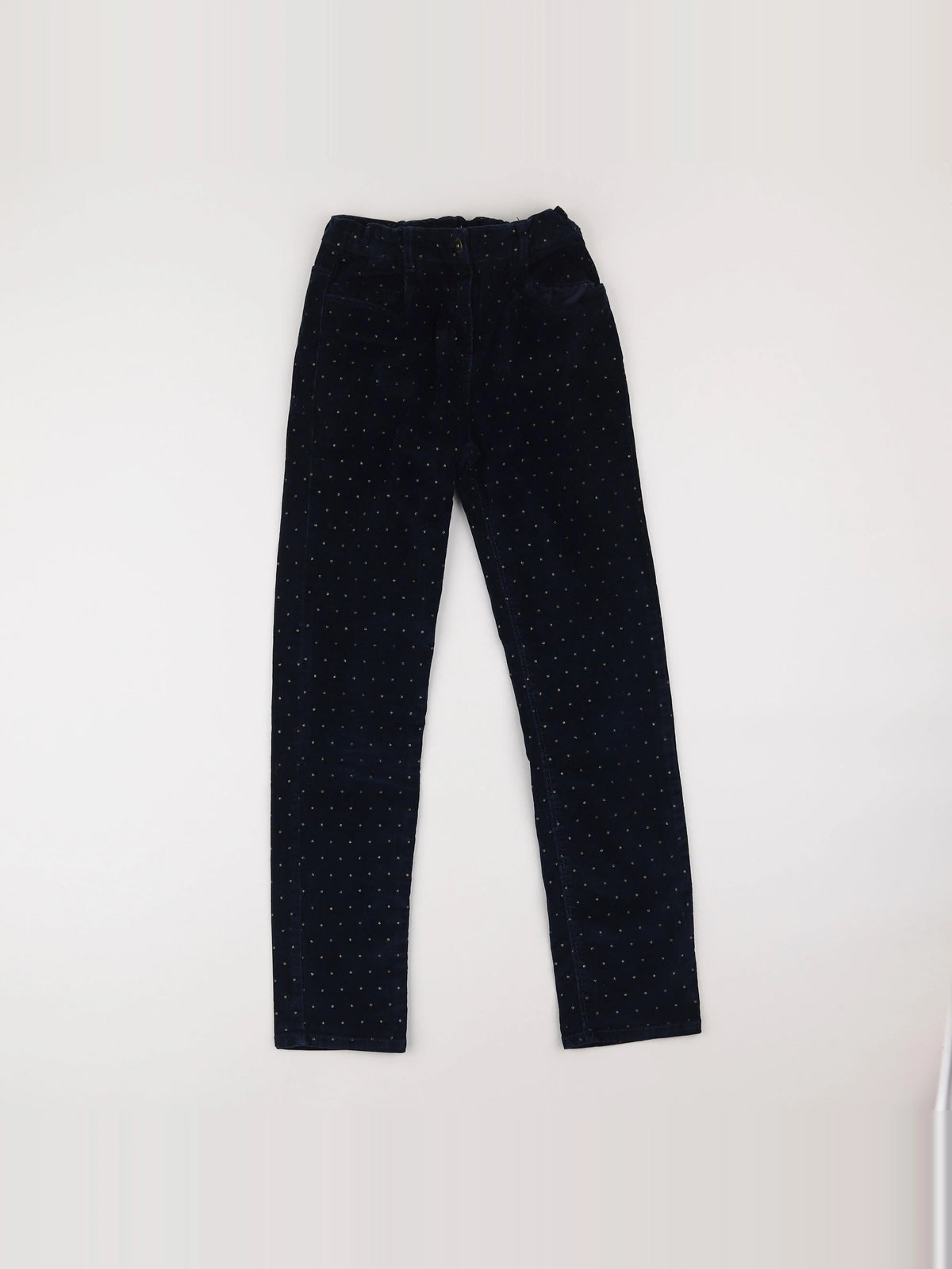 Vertbaudet - pantalon bleu, or - 14 ans