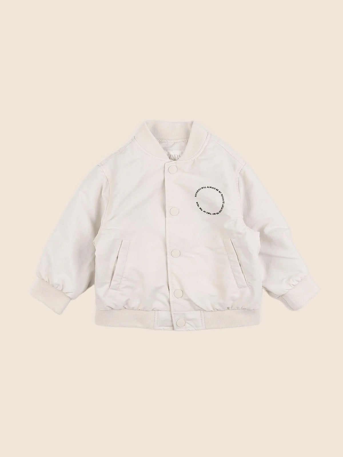 Zara - veste simili cuir beige - 9/12 mois