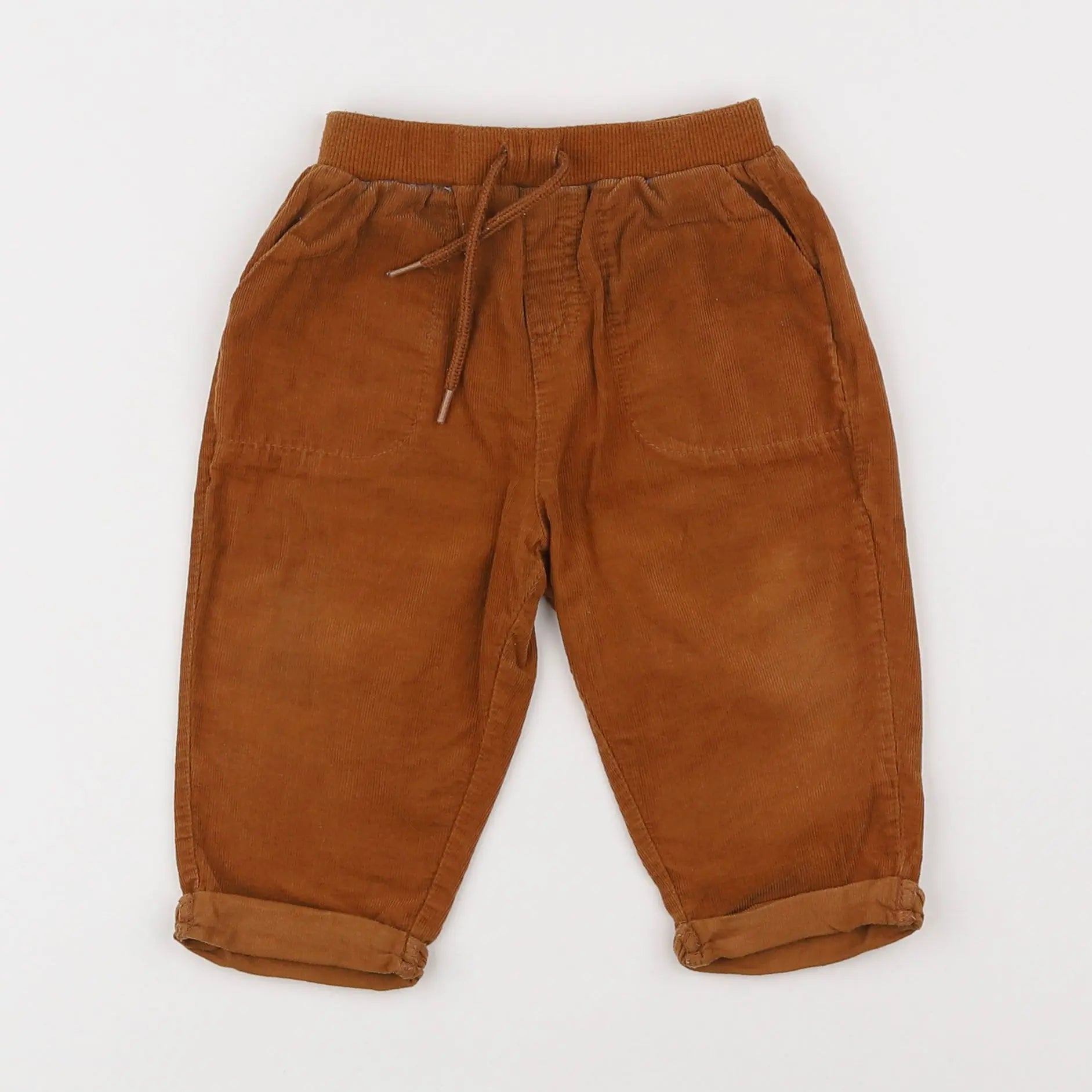 Vertbaudet - pantalon marron - 12 mois