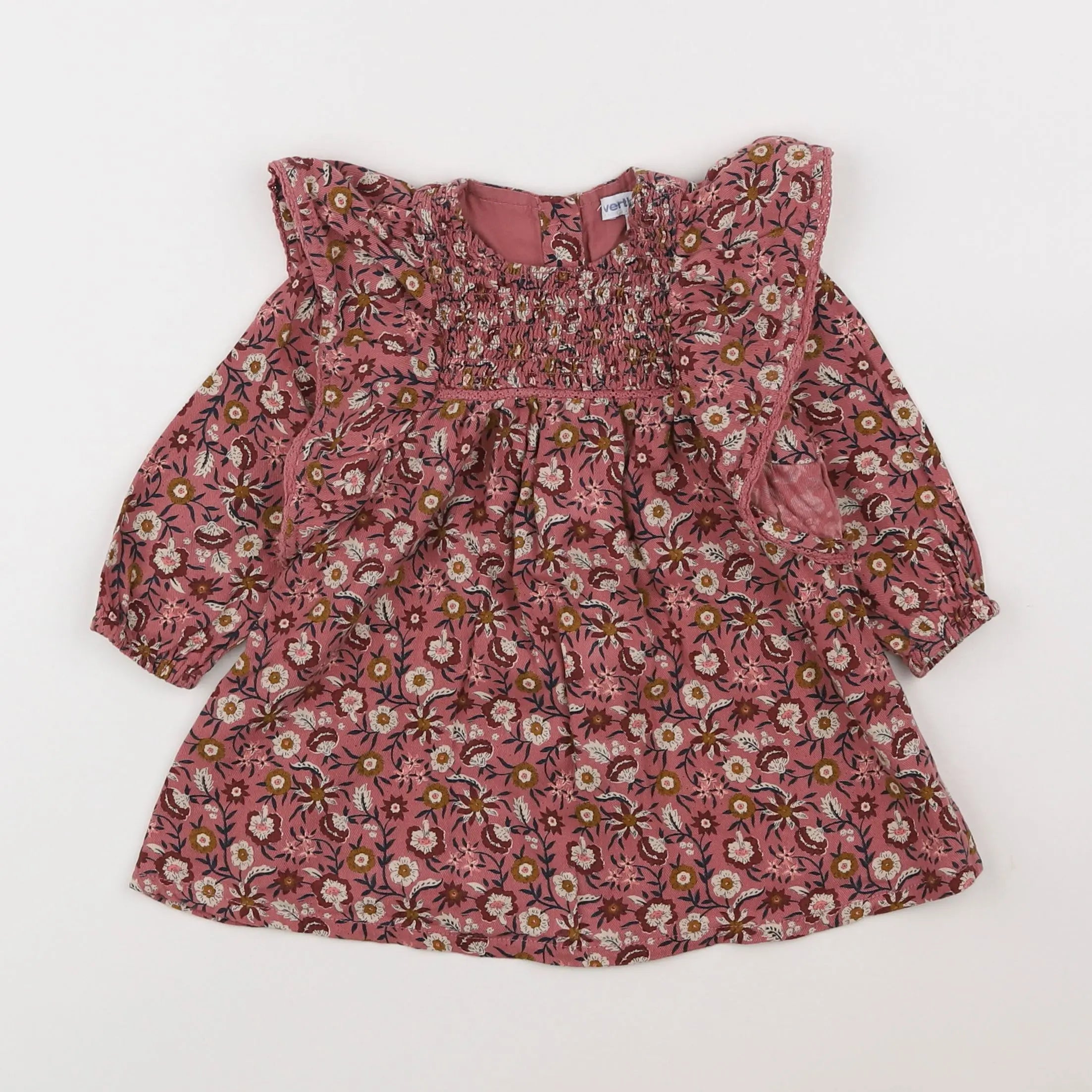 Vertbaudet - robe rose - 12 mois