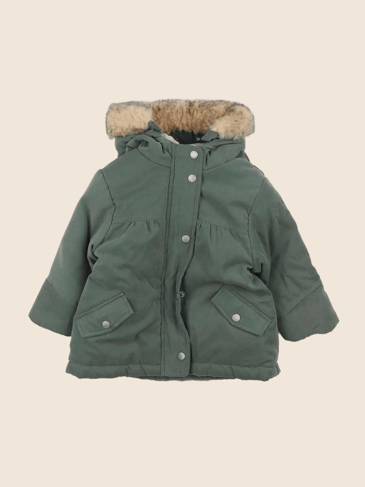 Vertbaudet - parka vert - 12 mois