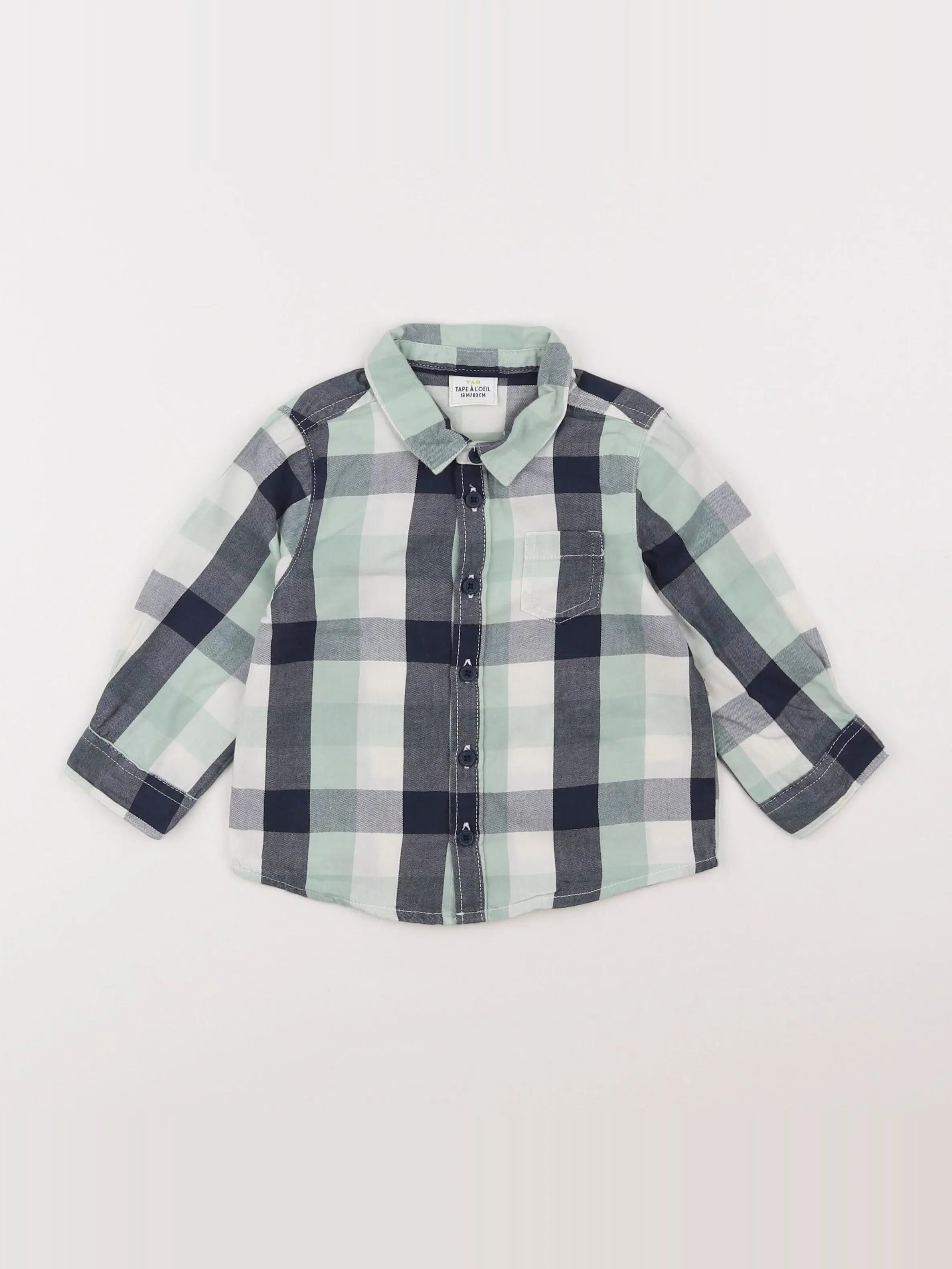 Tape à l'oeil - chemise vert - 18 mois