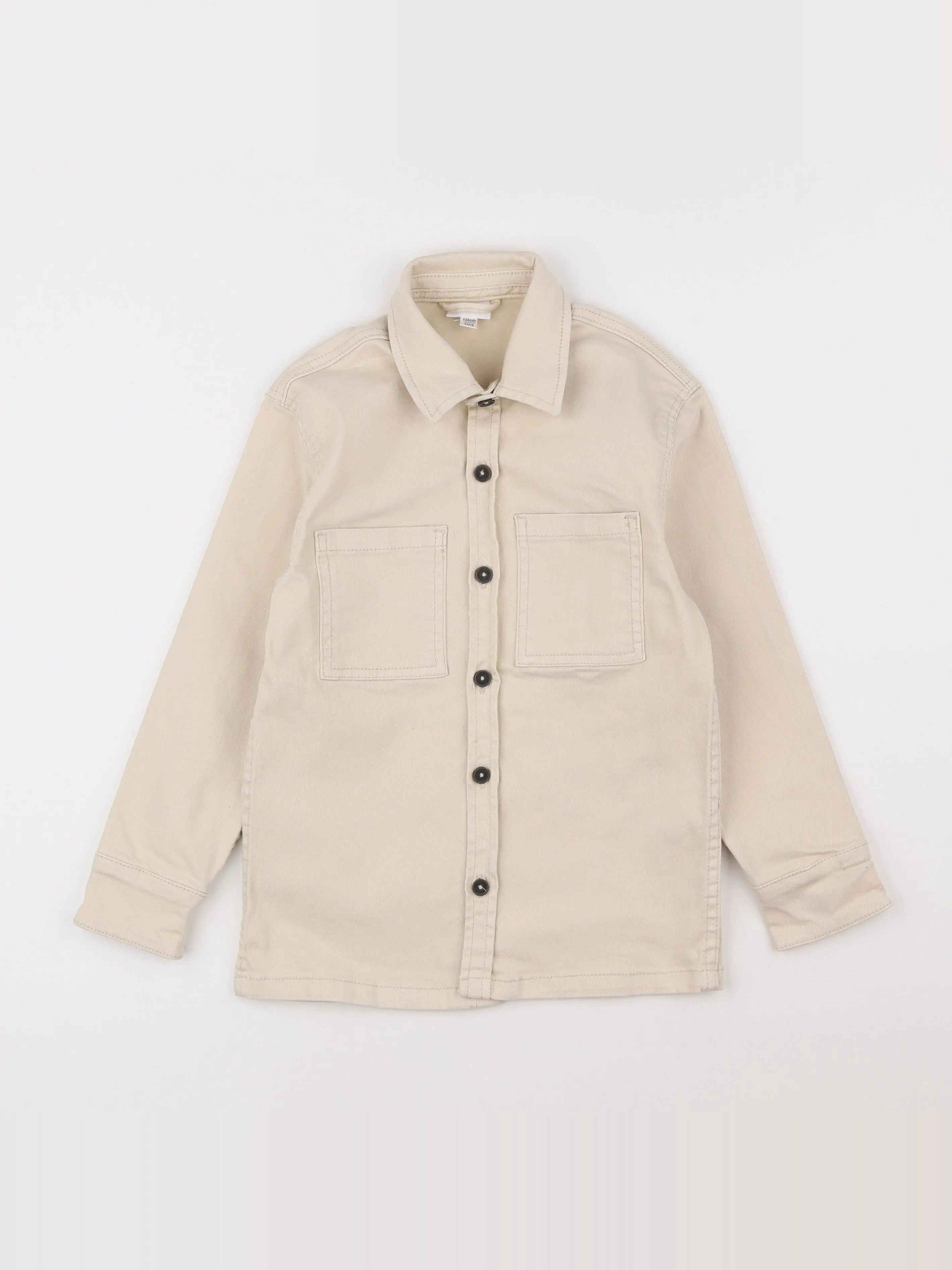Vertbaudet - veste imprimé au dos beige - 8 ans
