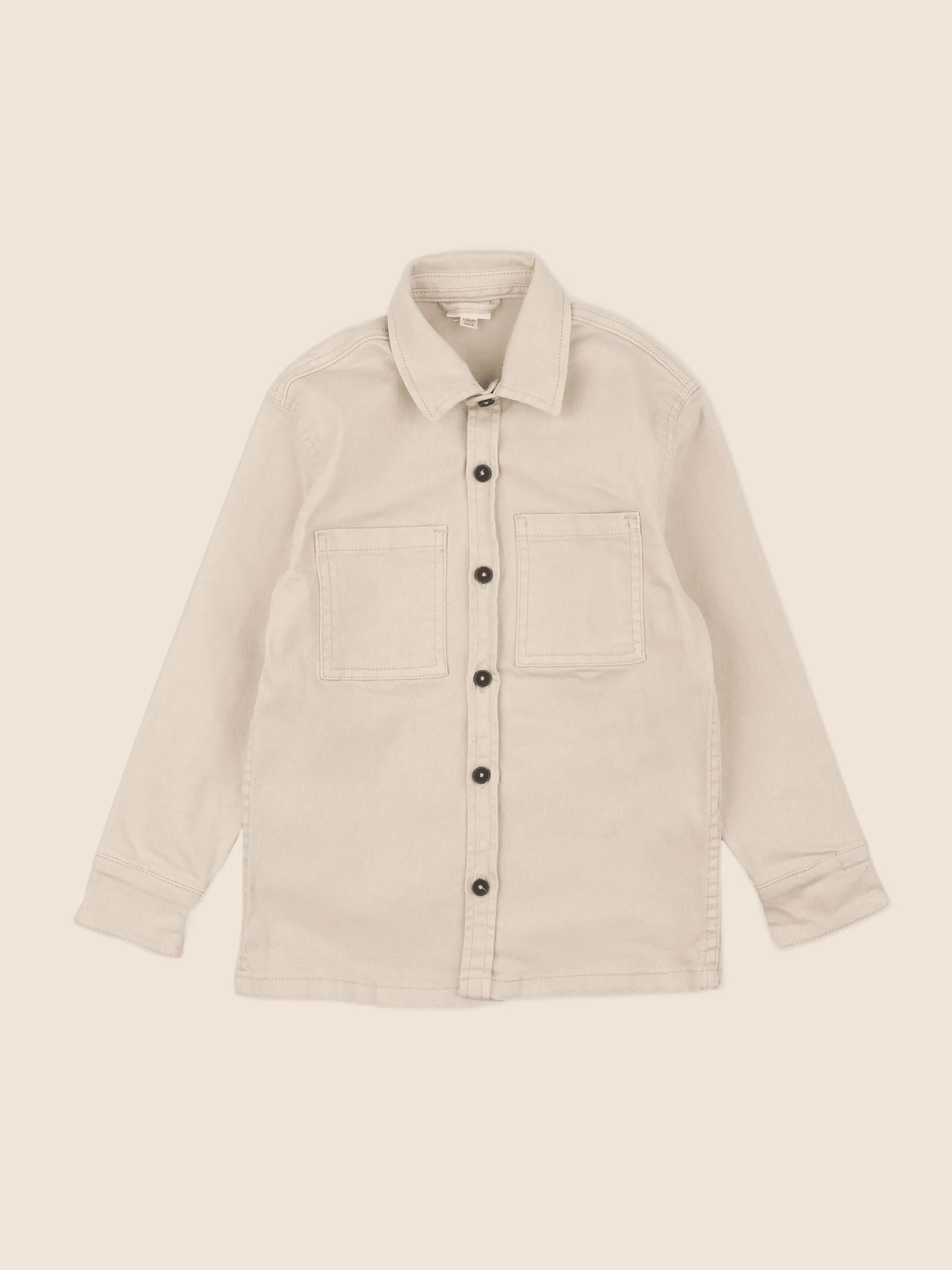 Vertbaudet - veste imprimé au dos beige - 8 ans