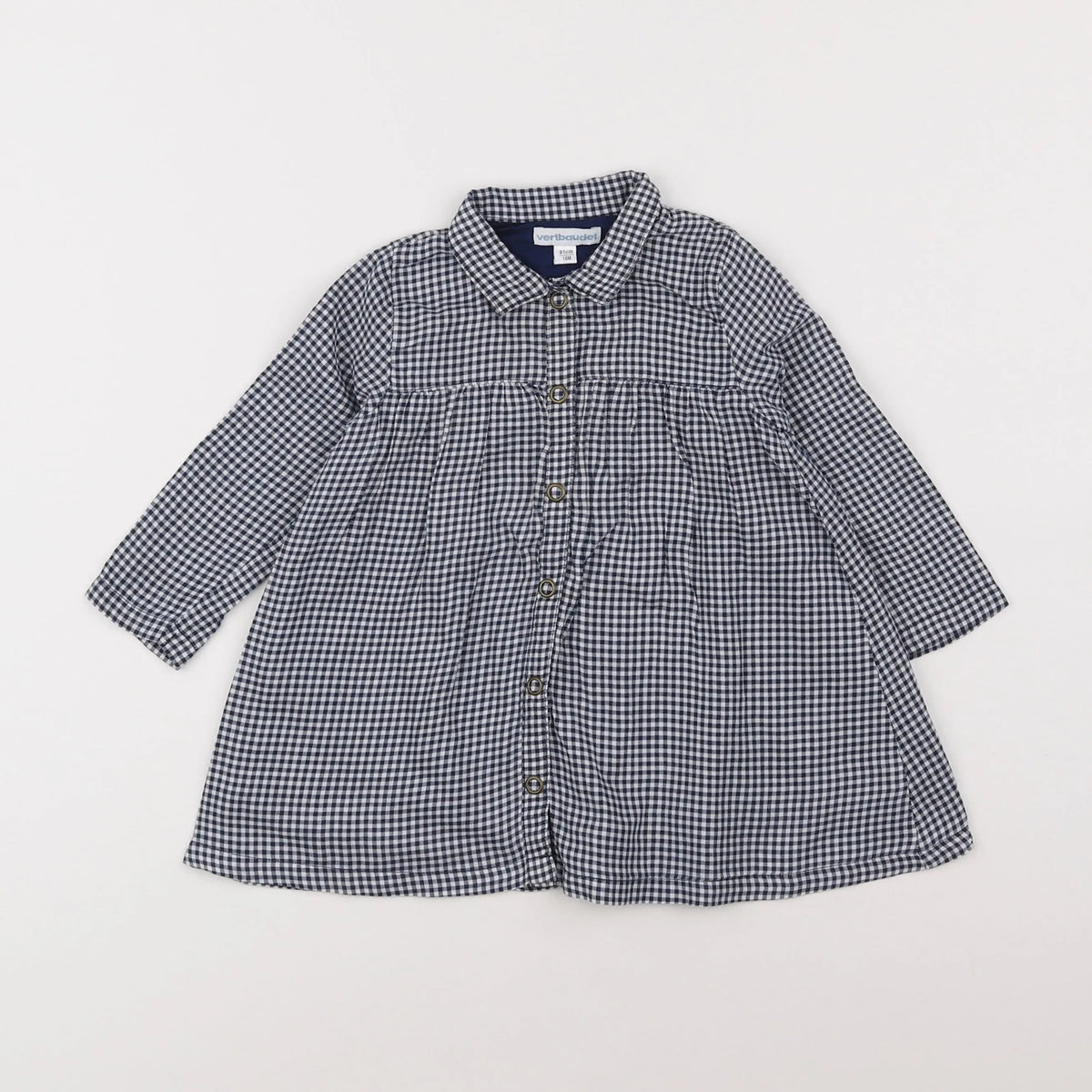 Vertbaudet - robe blanc, bleu - 18 mois
