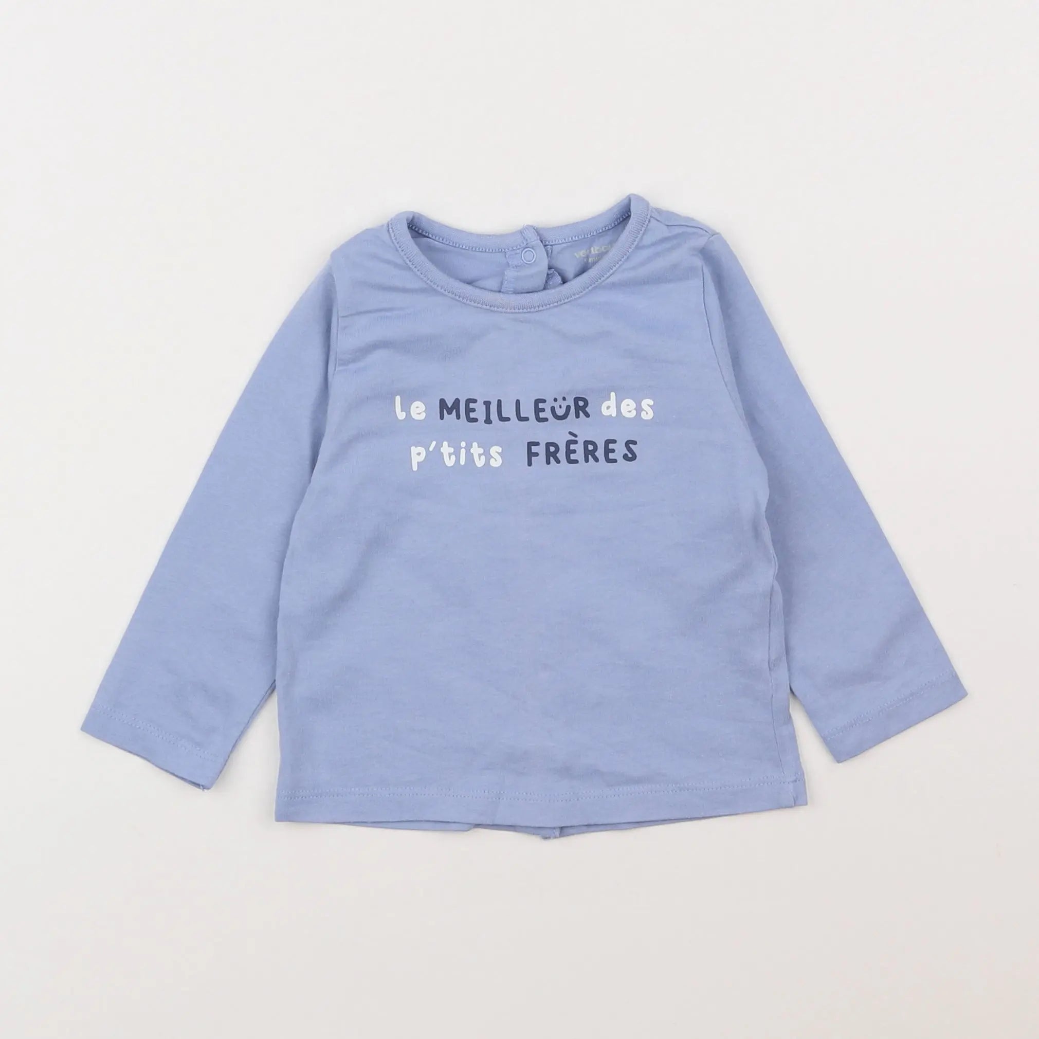Vertbaudet - tee-shirt bleu - 9 mois