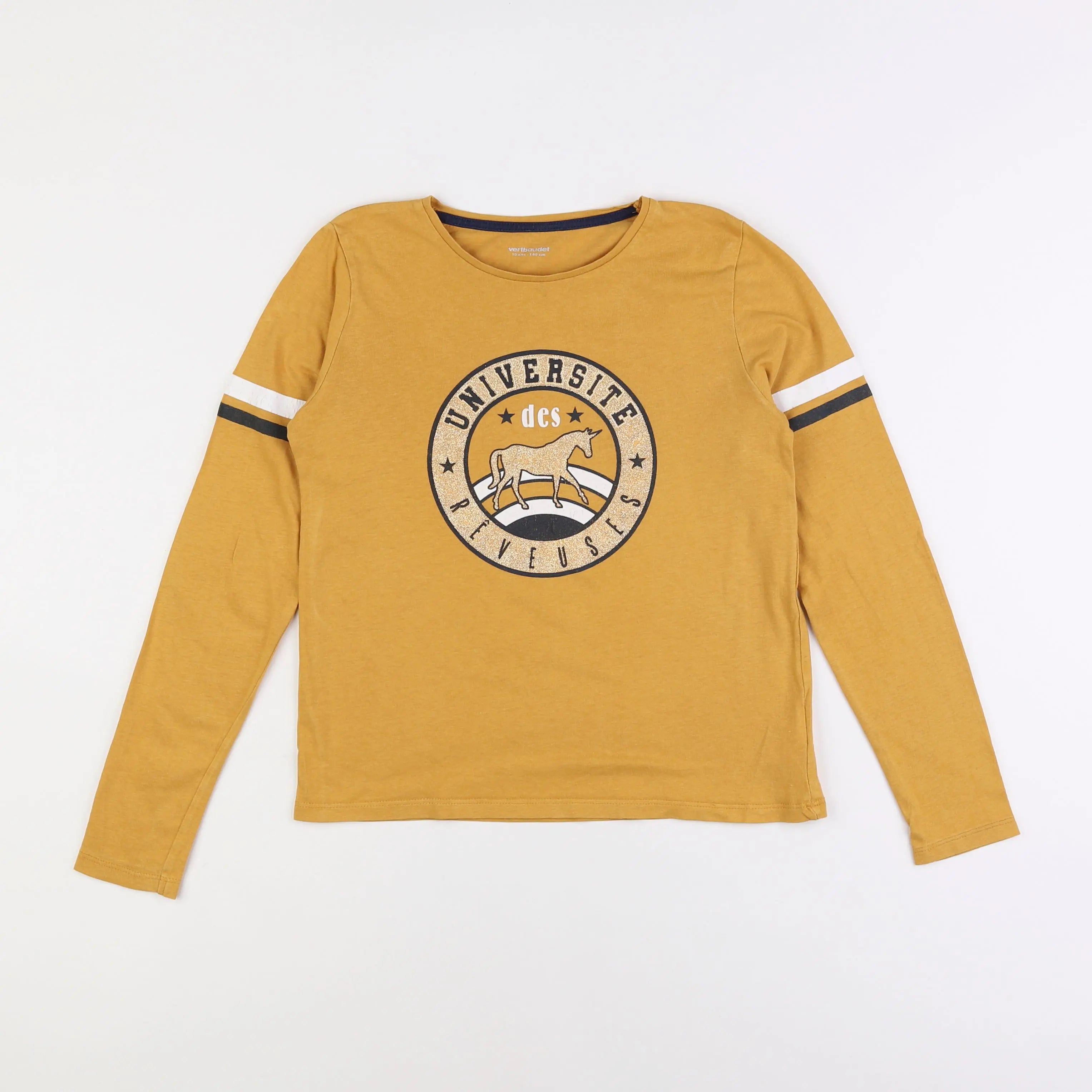 Vertbaudet - tee-shirt jaune - 10 ans