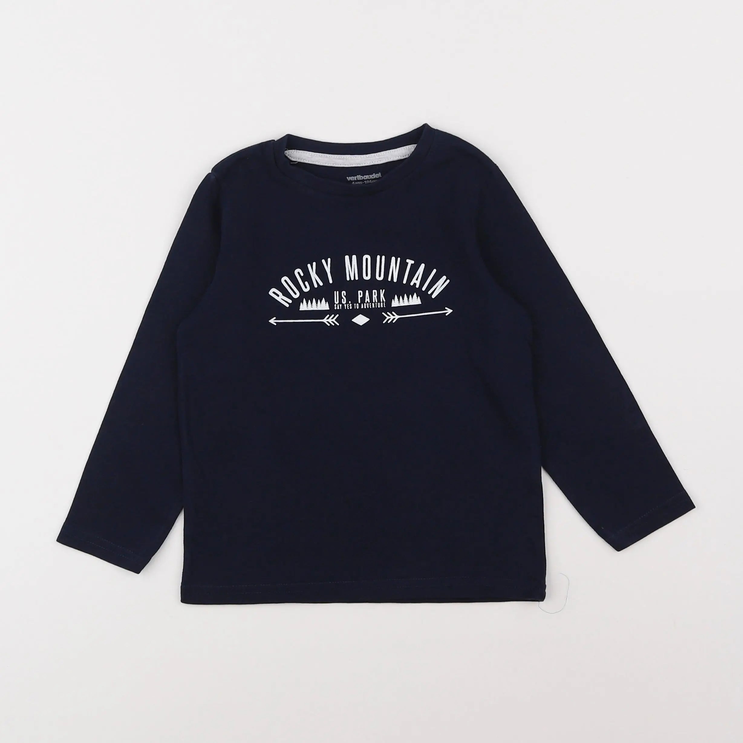 Vertbaudet - tee-shirt bleu - 4 ans