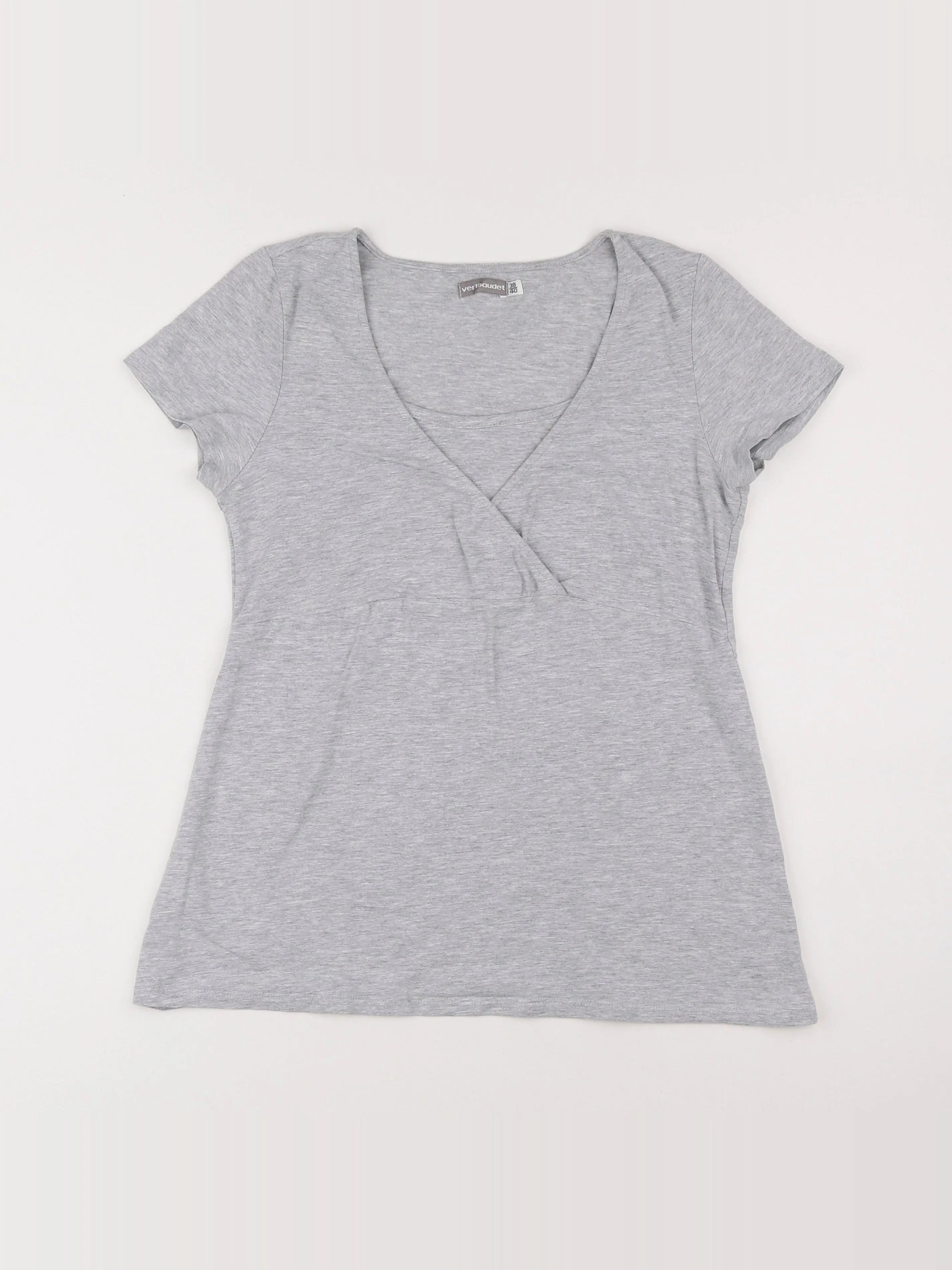 Vertbaudet - tee-shirt grossesse, allaitement gris - 38 à 40