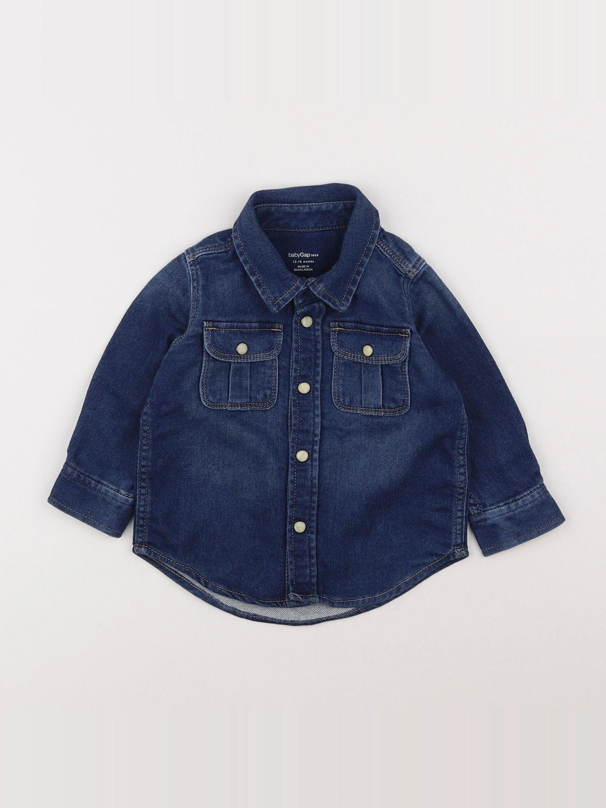 GAP - chemise bleu - 12/18 mois