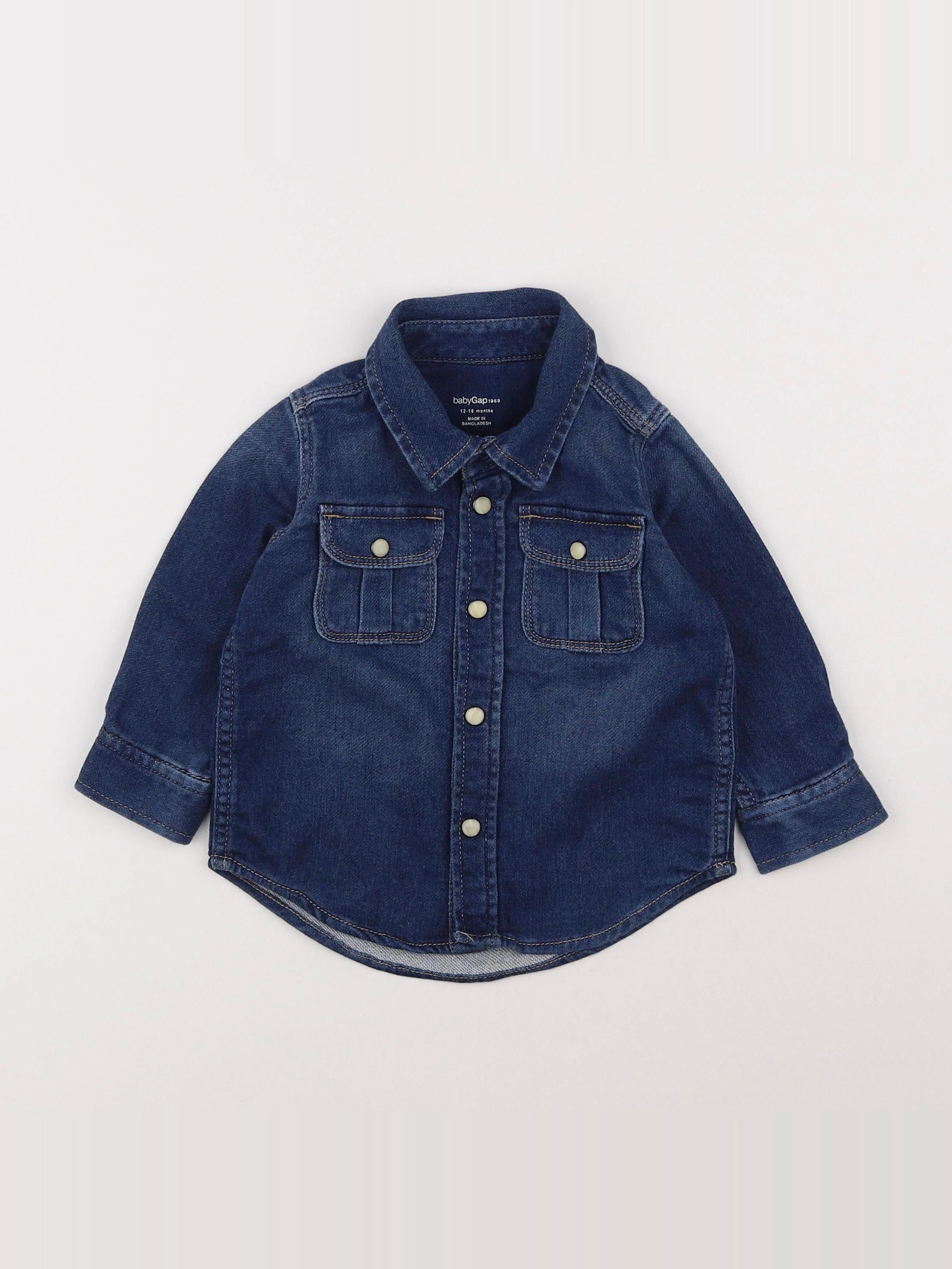 GAP - chemise bleu - 12/18 mois