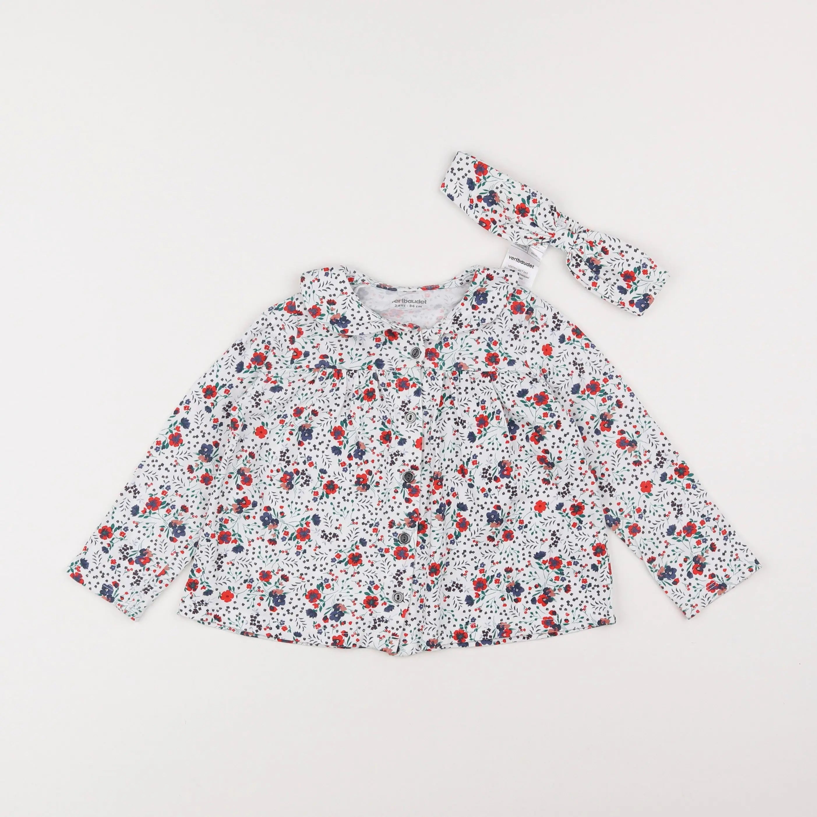 Vertbaudet - tee-shirt multicolore - 2 ans