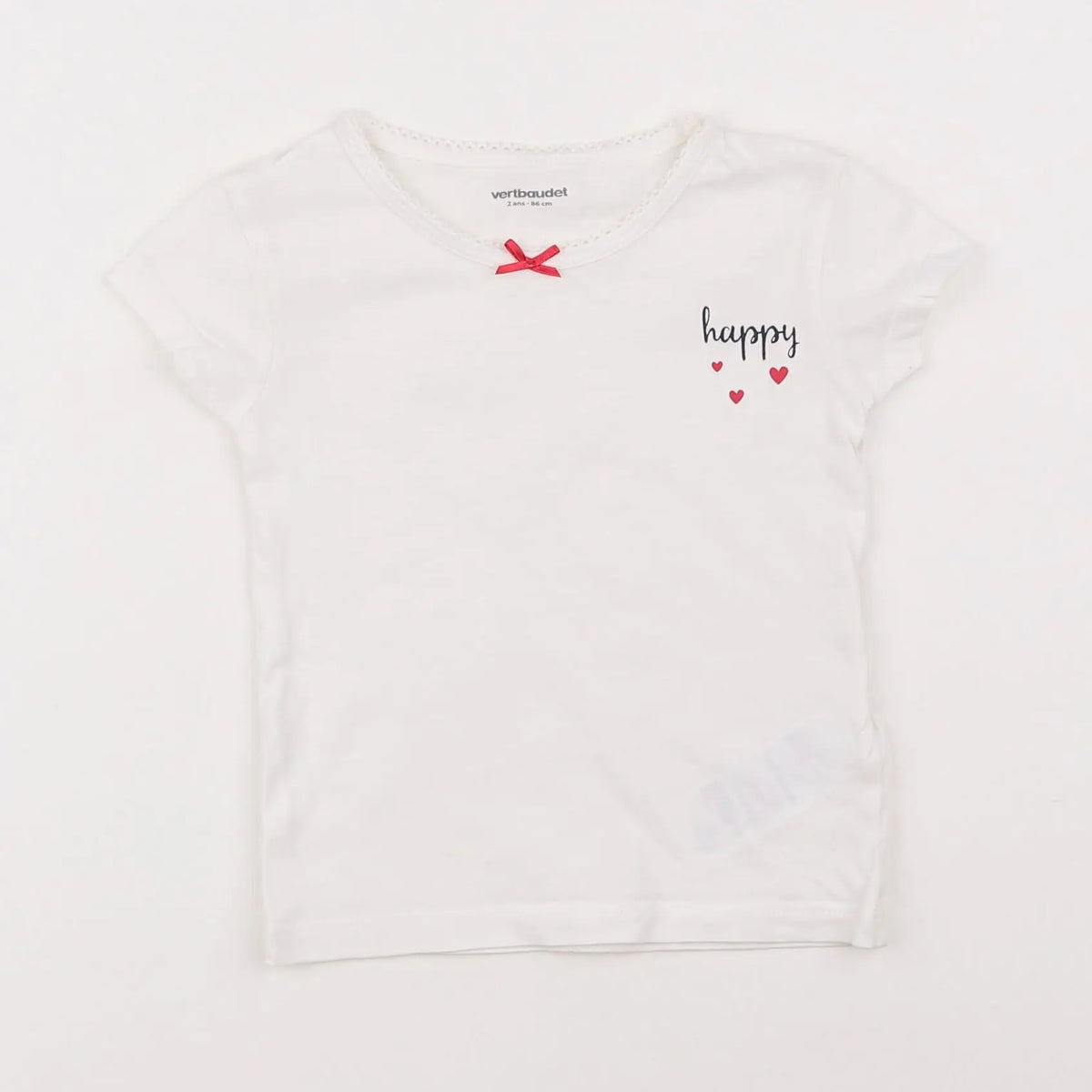 Vertbaudet - maillot de corps blanc - 2 ans