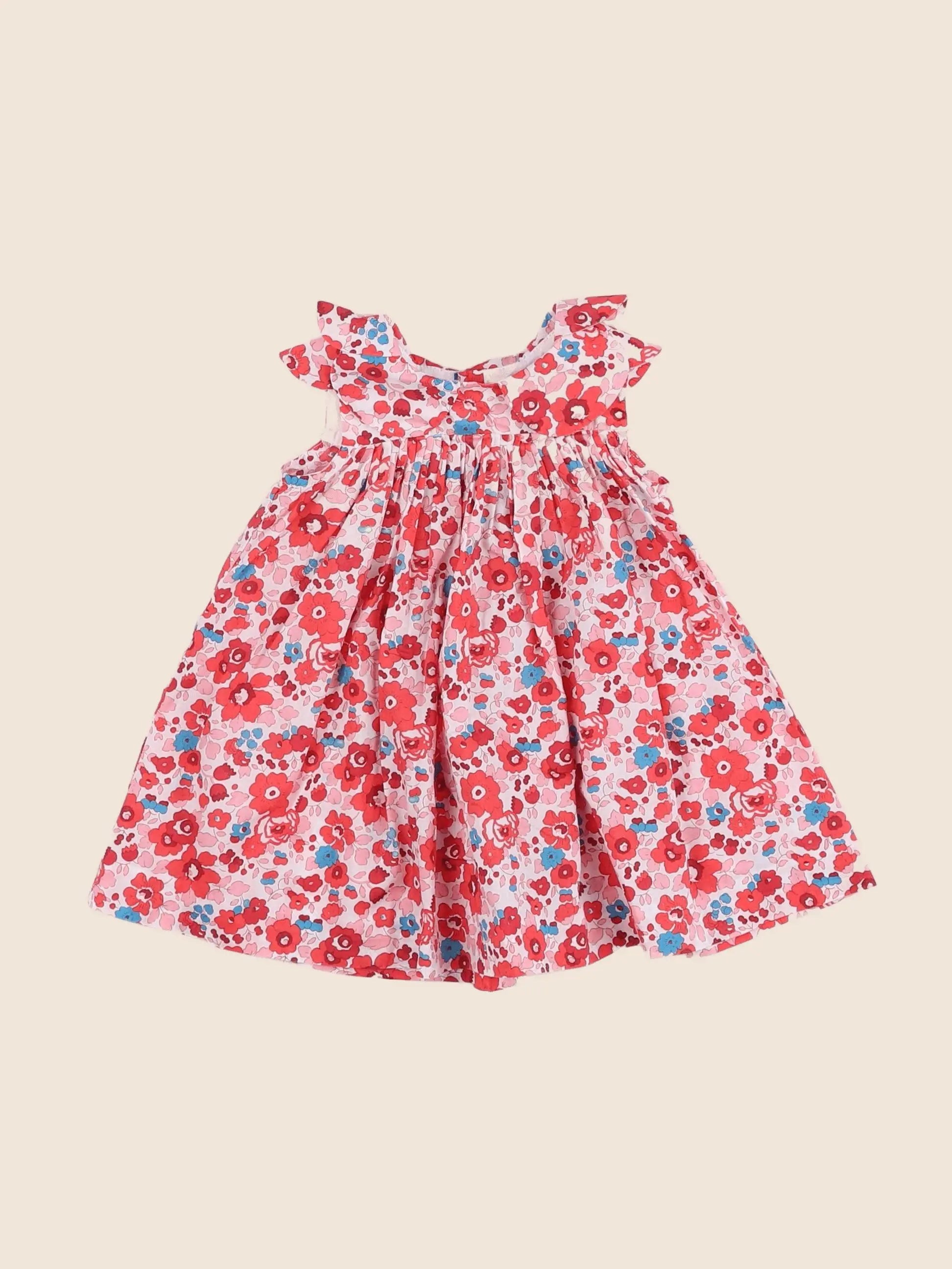 Jacadi - robe liberty rouge - 6 mois