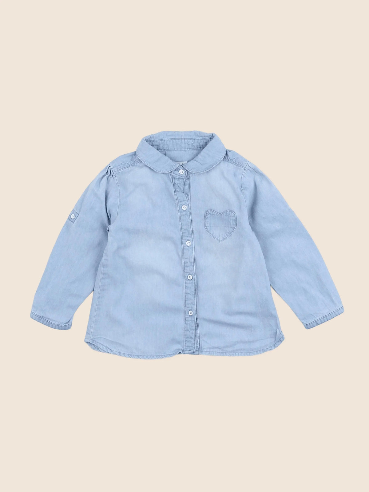 Vertbaudet - chemise bleu - 2 ans