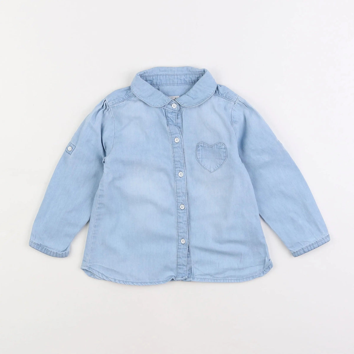 Vertbaudet - chemise bleu - 2 ans
