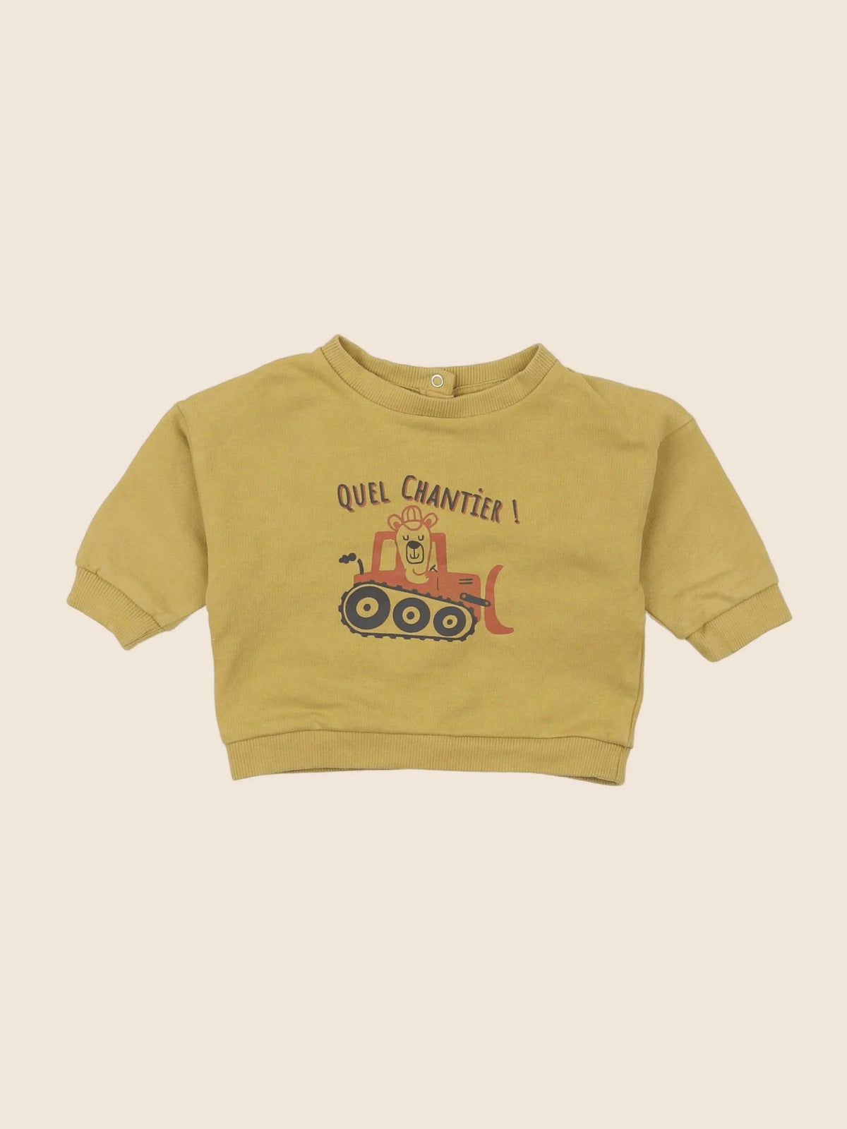 Vertbaudet - sweat jaune - 3 mois