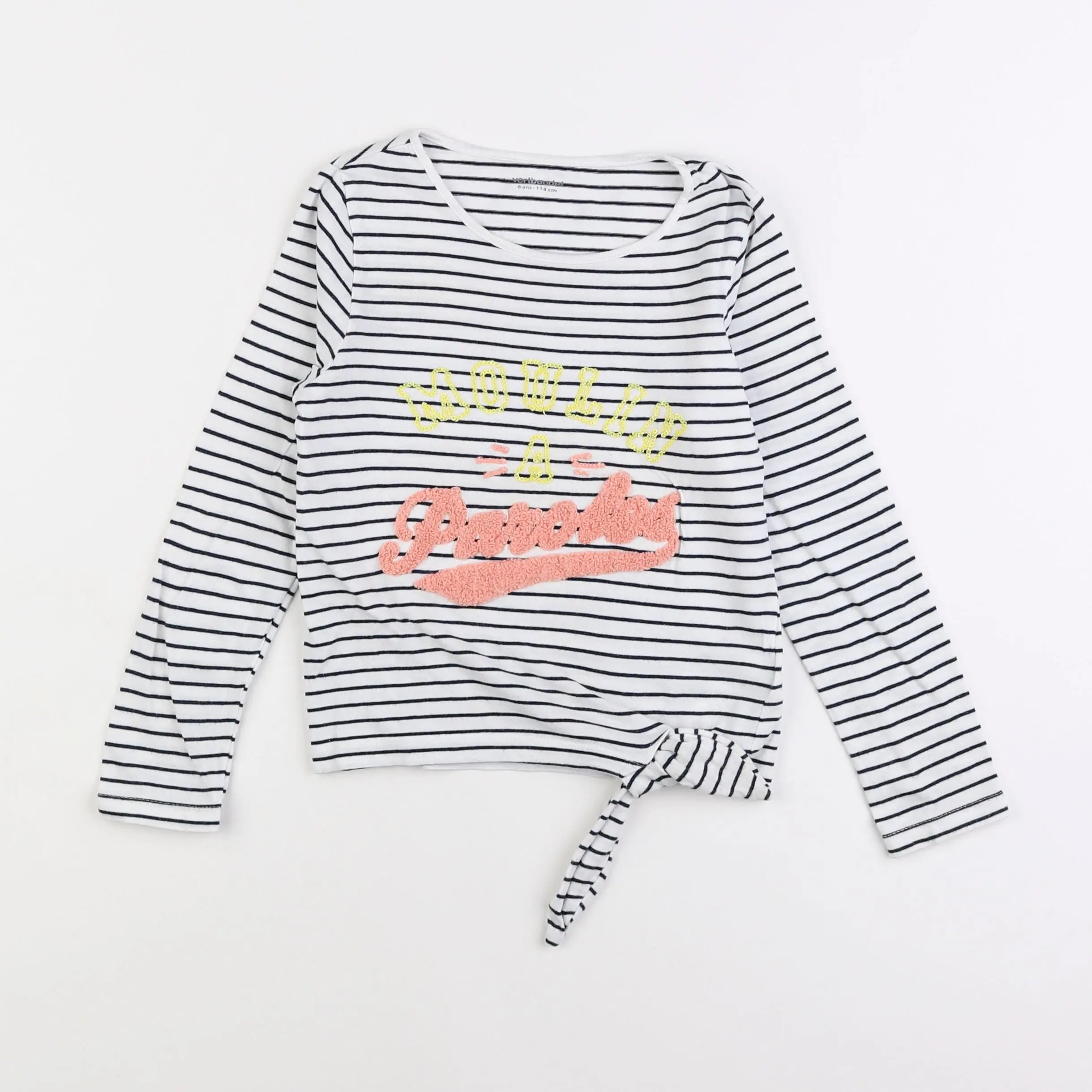 Vertbaudet - tee-shirt bleu - 6 ans