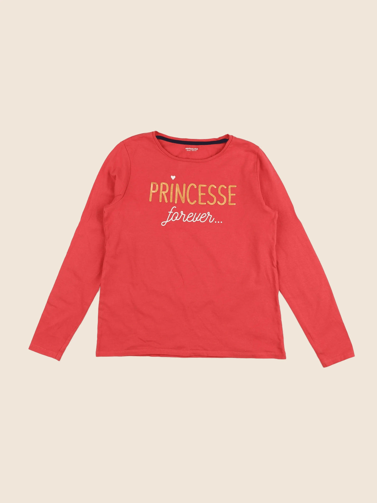 Vertbaudet - tee-shirt rouge - 12 ans
