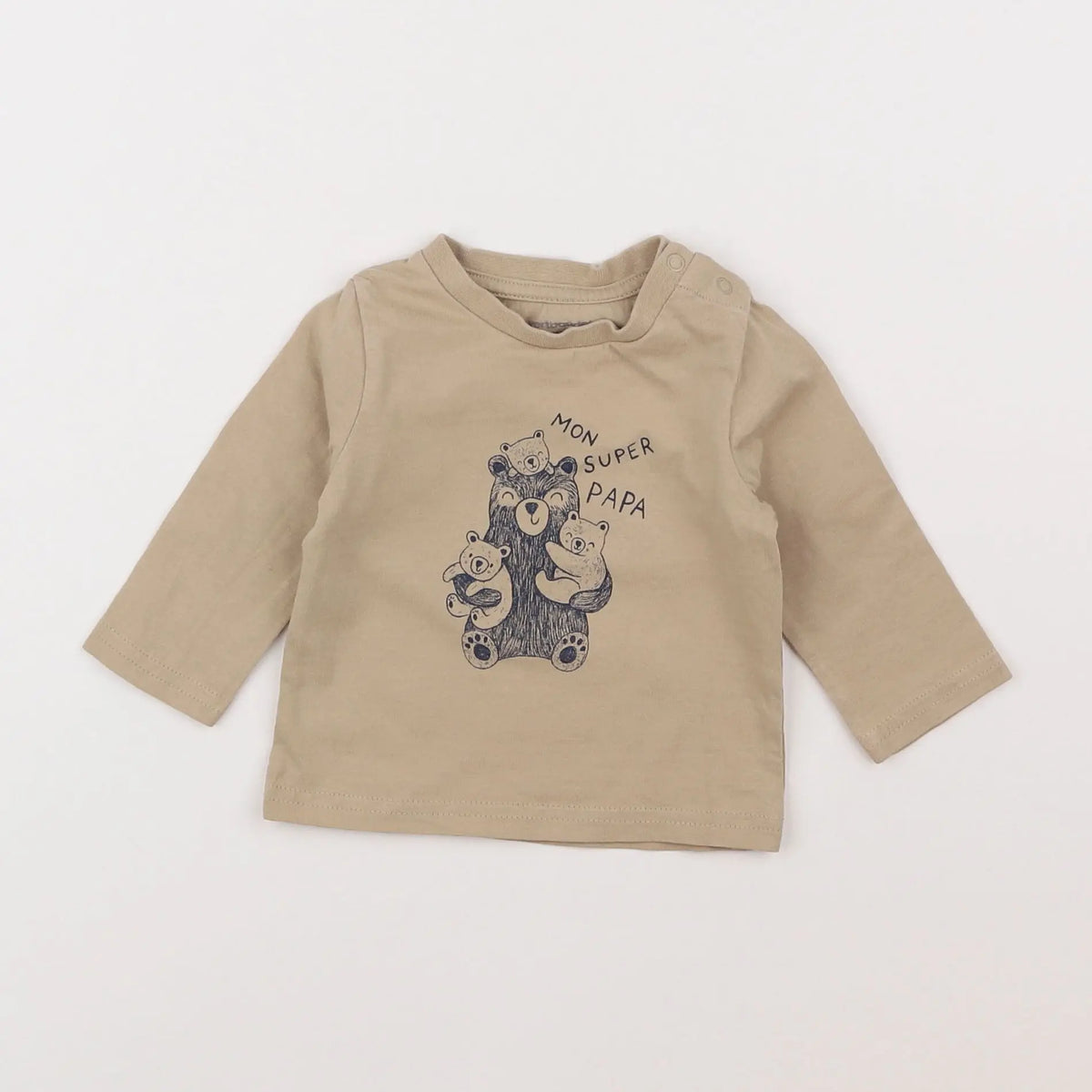 Vertbaudet - tee-shirt beige - 3 mois