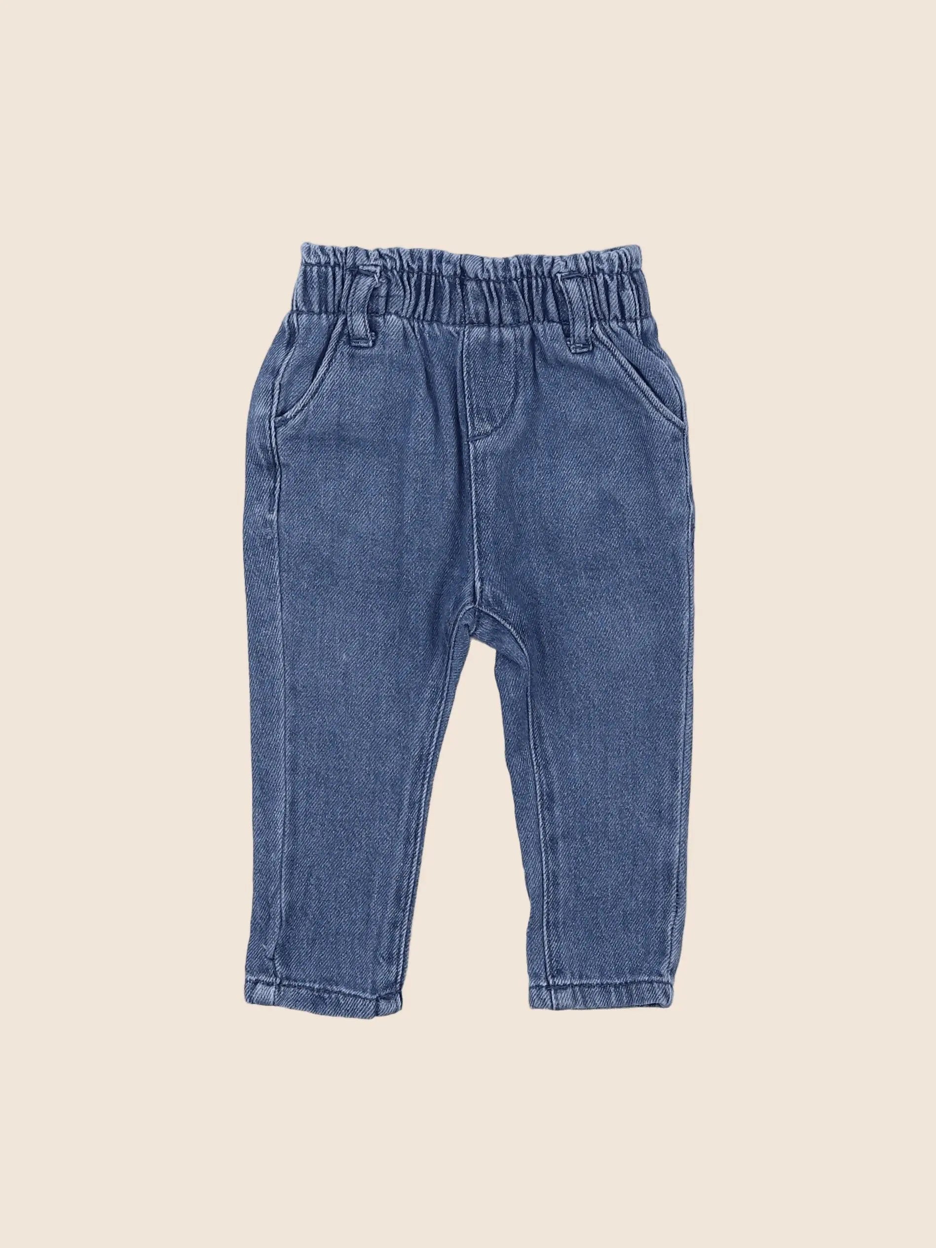 Vertbaudet - pantalon bleu - 6 mois