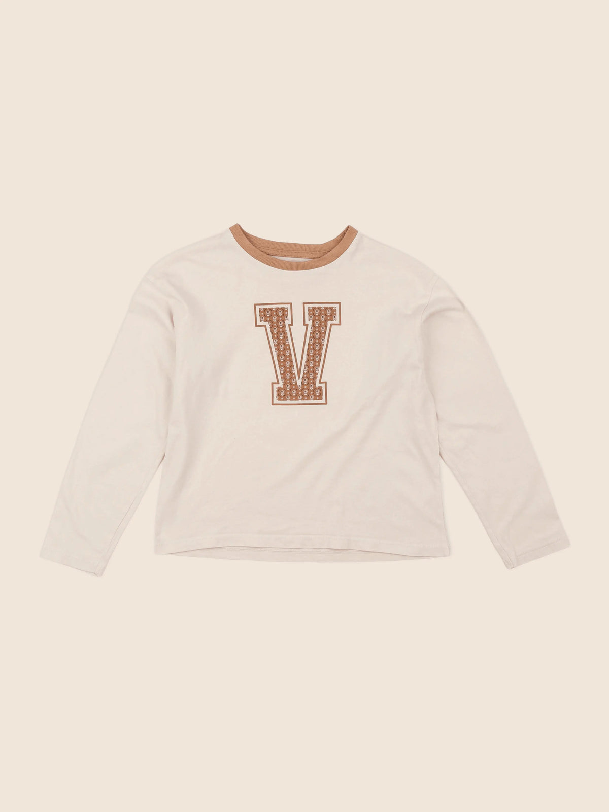 Vertbaudet - tee-shirt beige - 8 ans