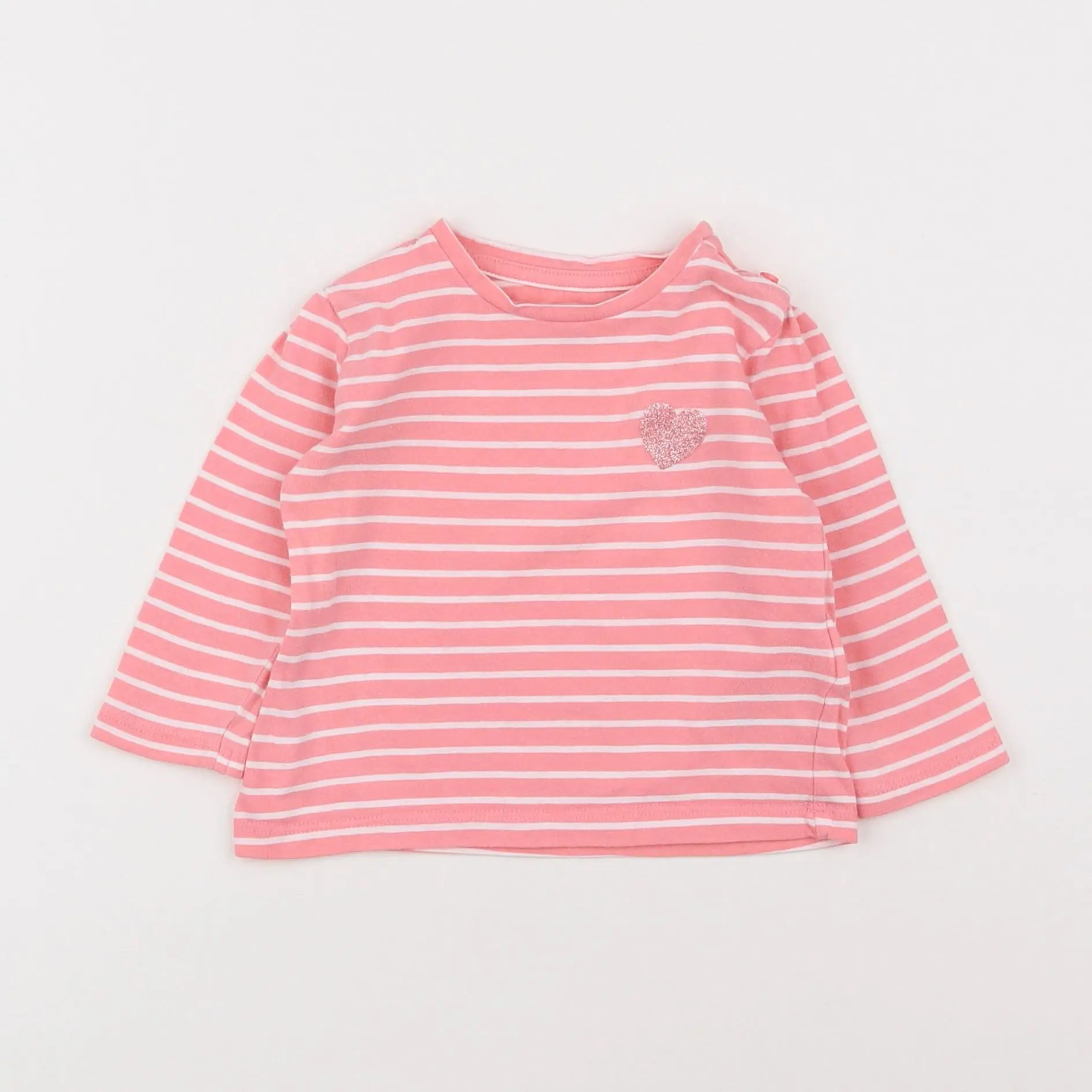 Vertbaudet - tee-shirt rose - 6 mois