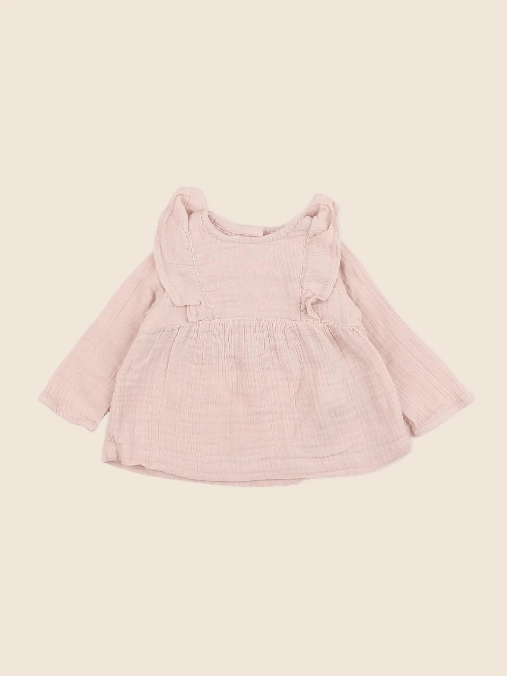 Vertbaudet - blouse rose - 9 mois