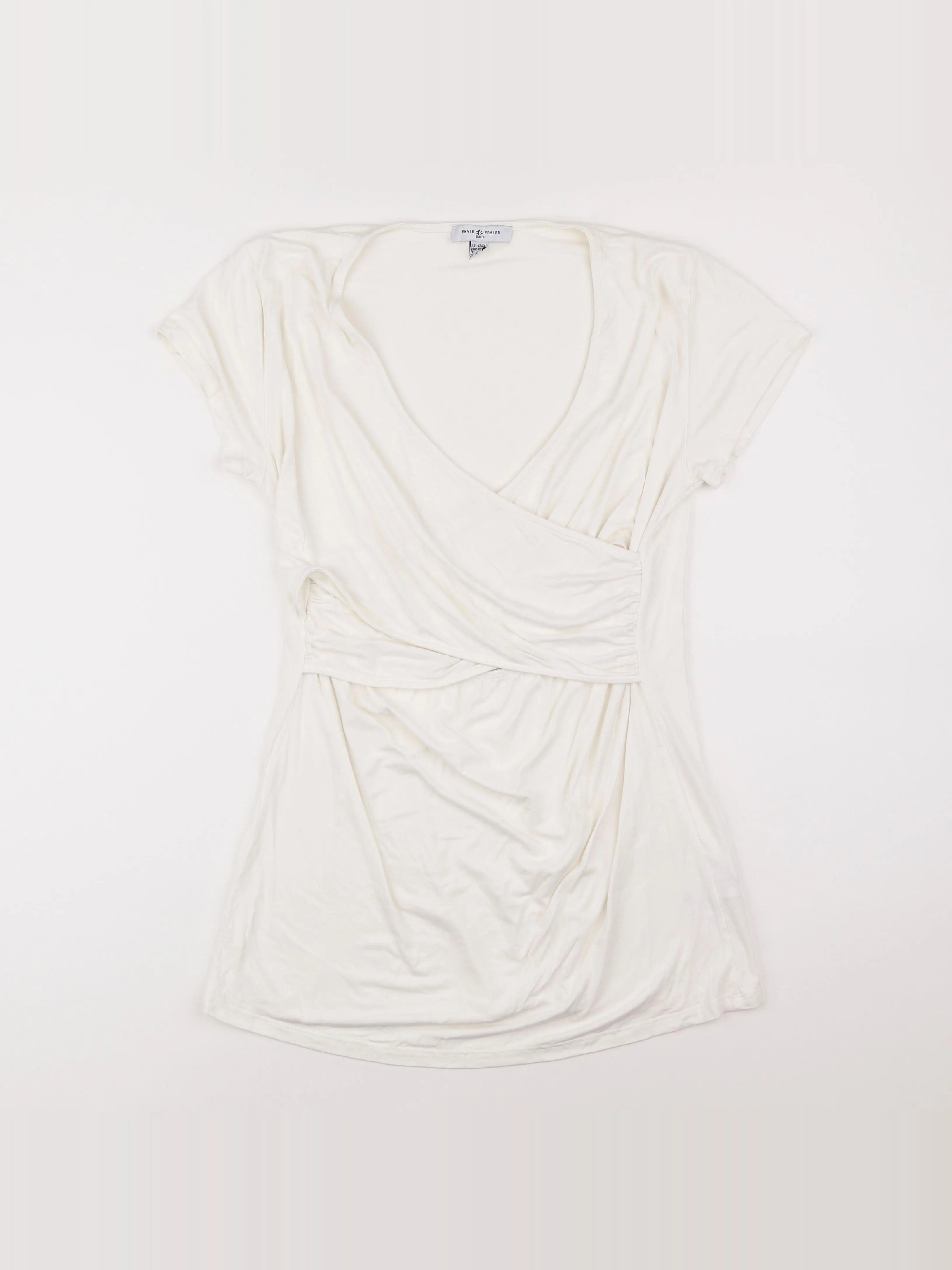 Envie de fraise - tee-shirt grossesse blanc - 42 à 44