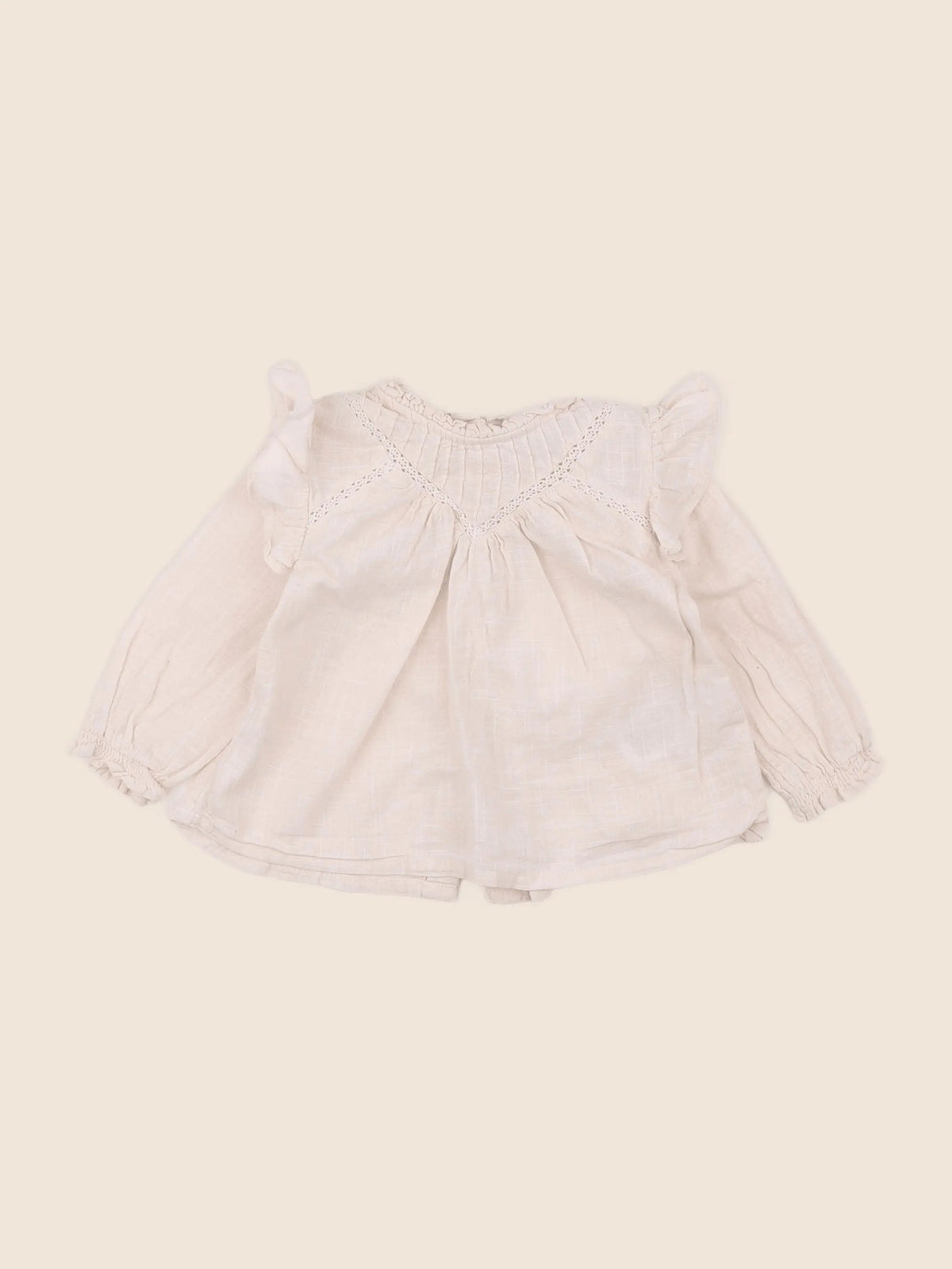 Vertbaudet - blouse beige - 12 mois
