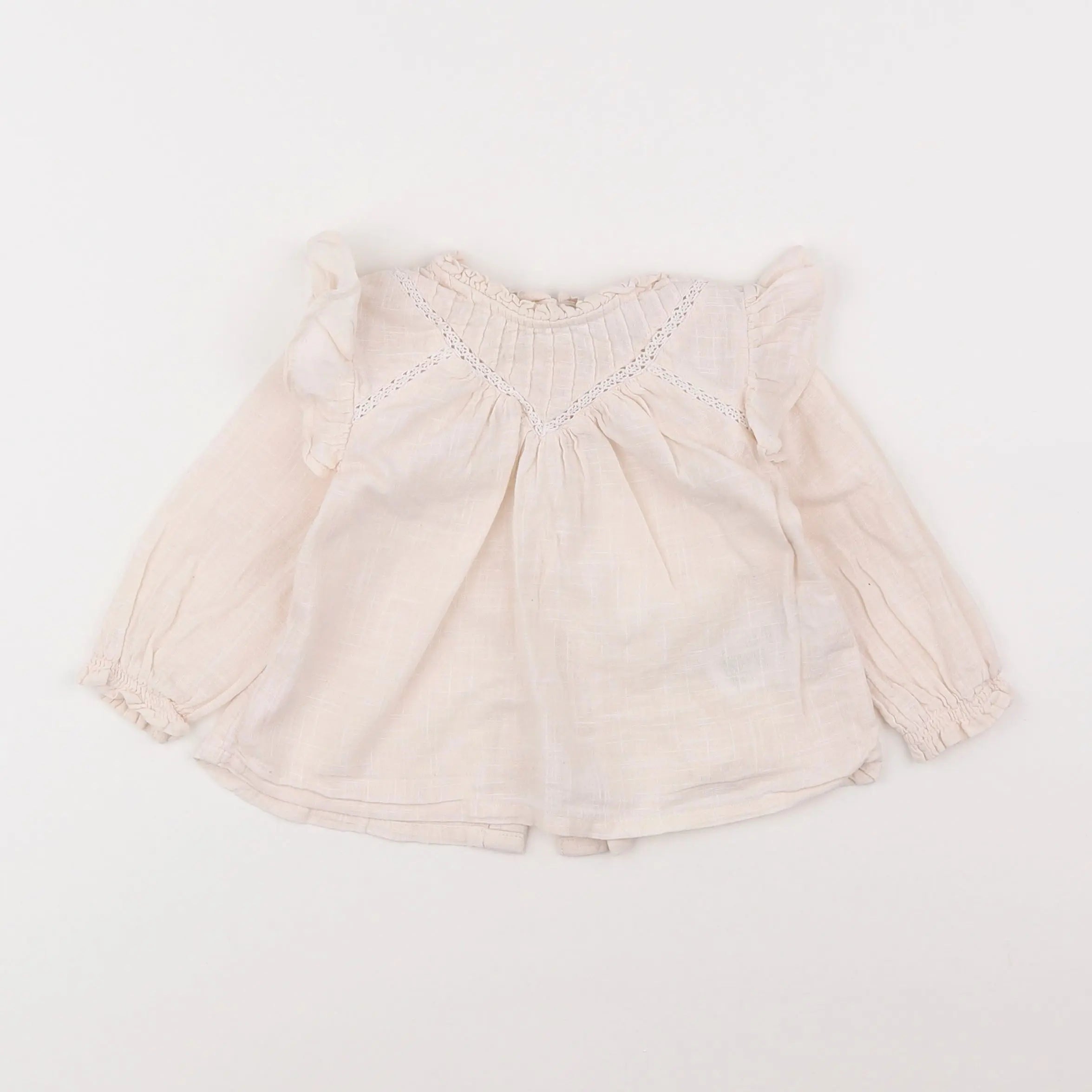 Vertbaudet - blouse beige - 12 mois