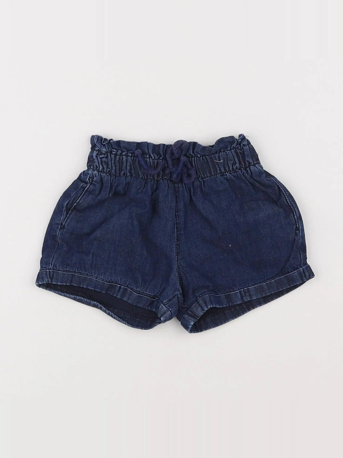 Vertbaudet - short doublé bleu - 9 mois