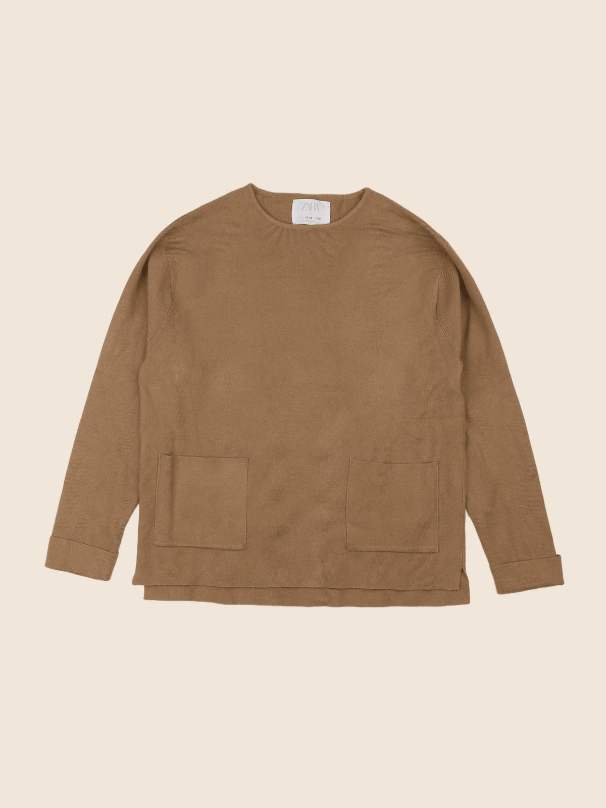 Zara - pull marron - 11/12 ans