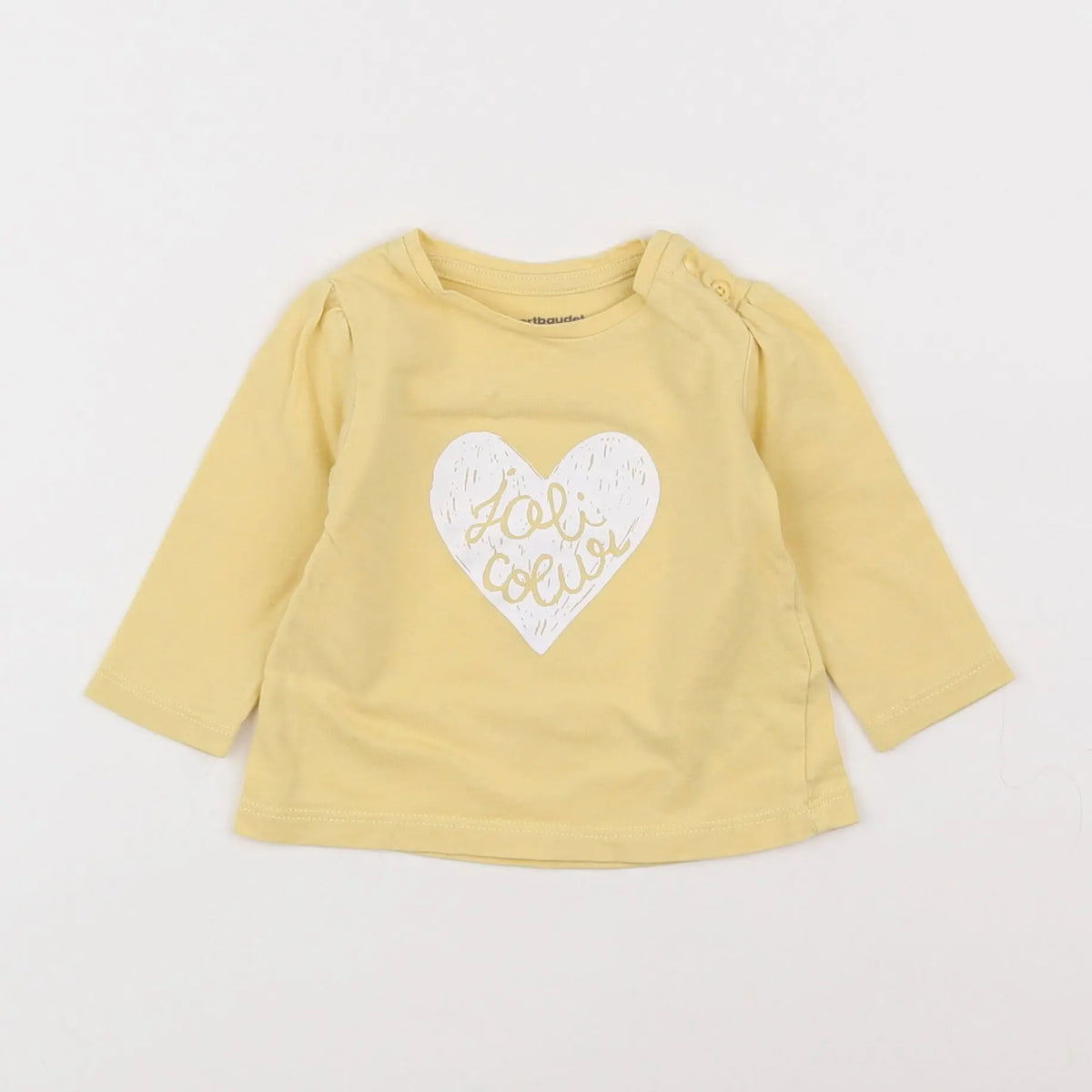 Vertbaudet - tee-shirt jaune - 3 mois