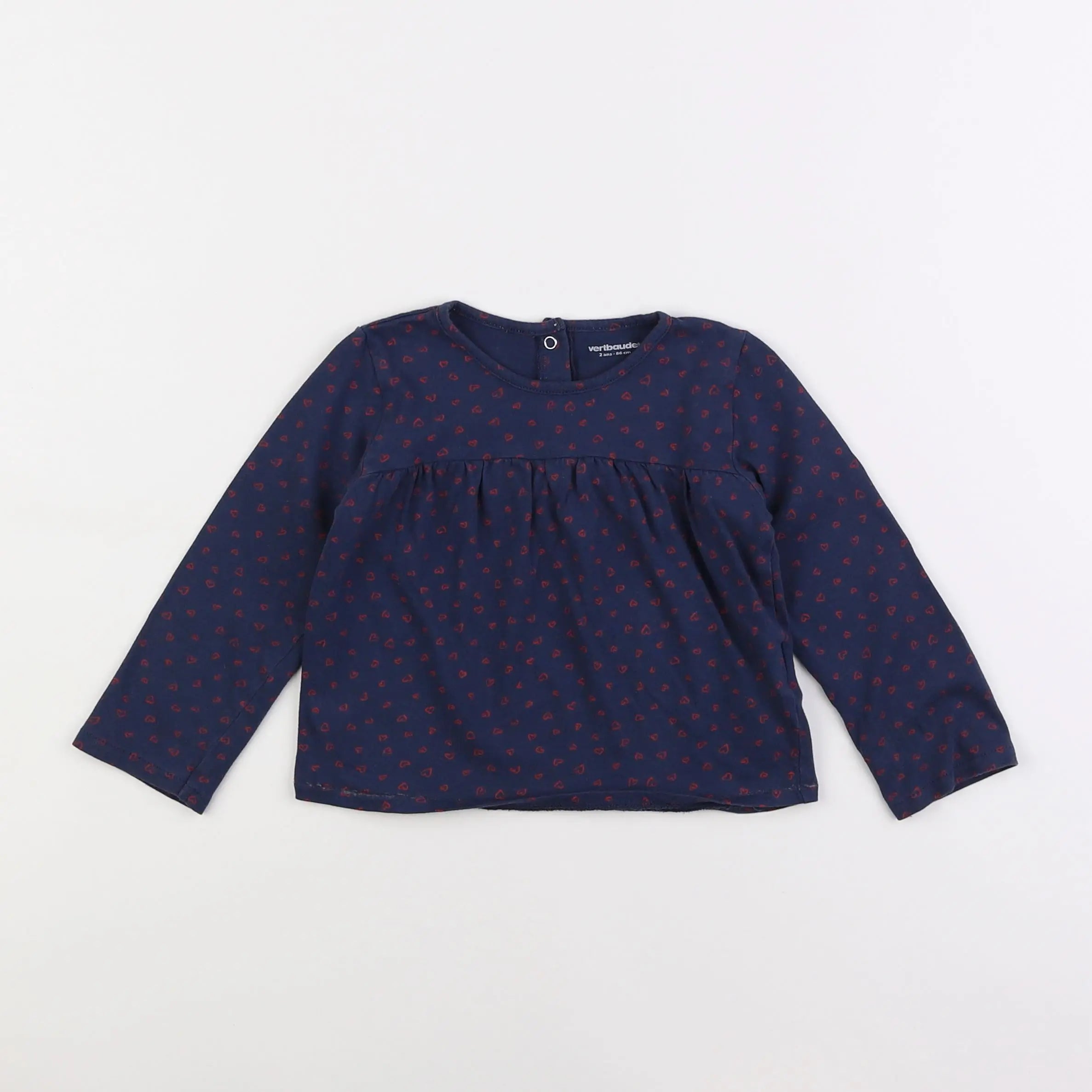 Vertbaudet - tee-shirt bleu - 2 ans