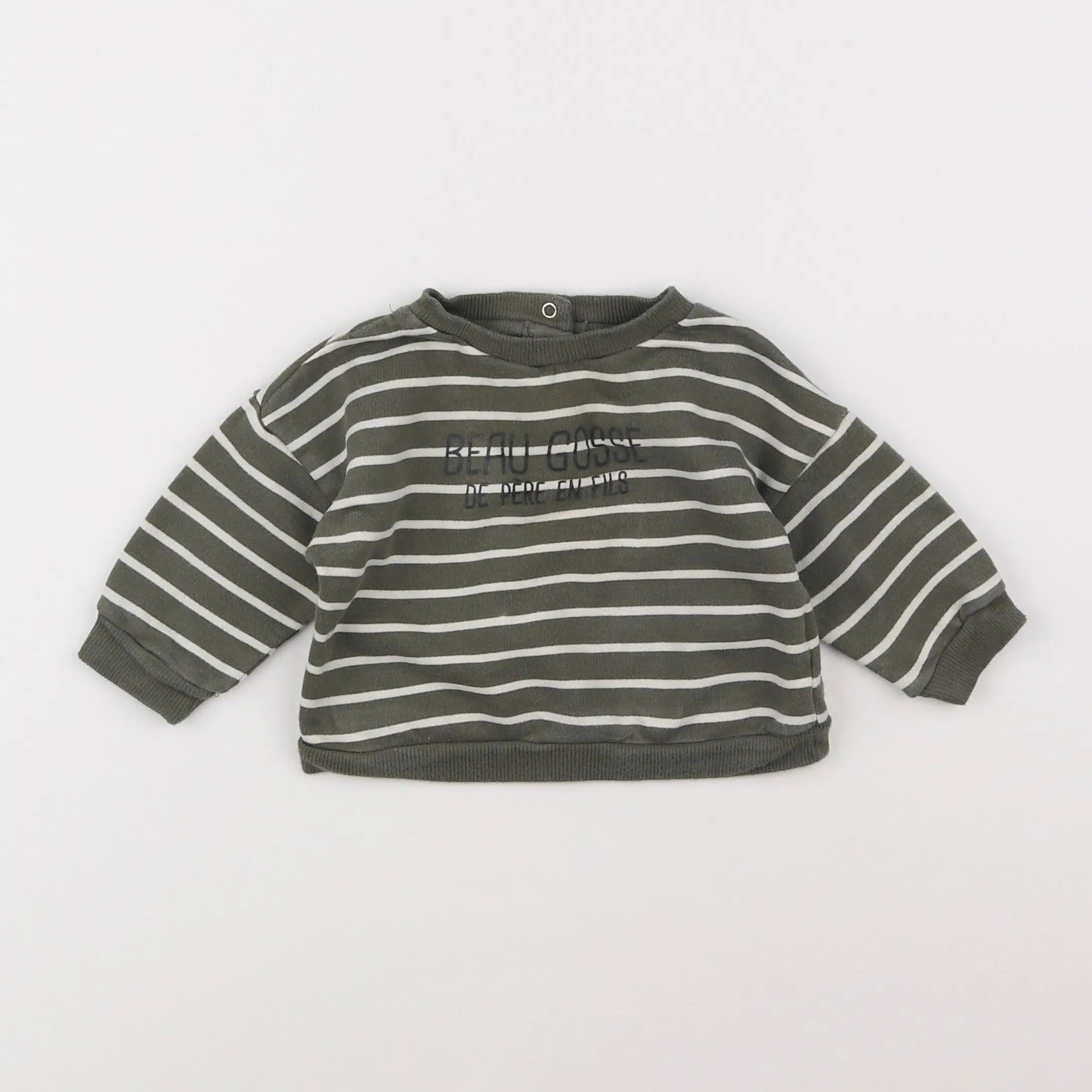 Vertbaudet - sweat vert - 6 mois