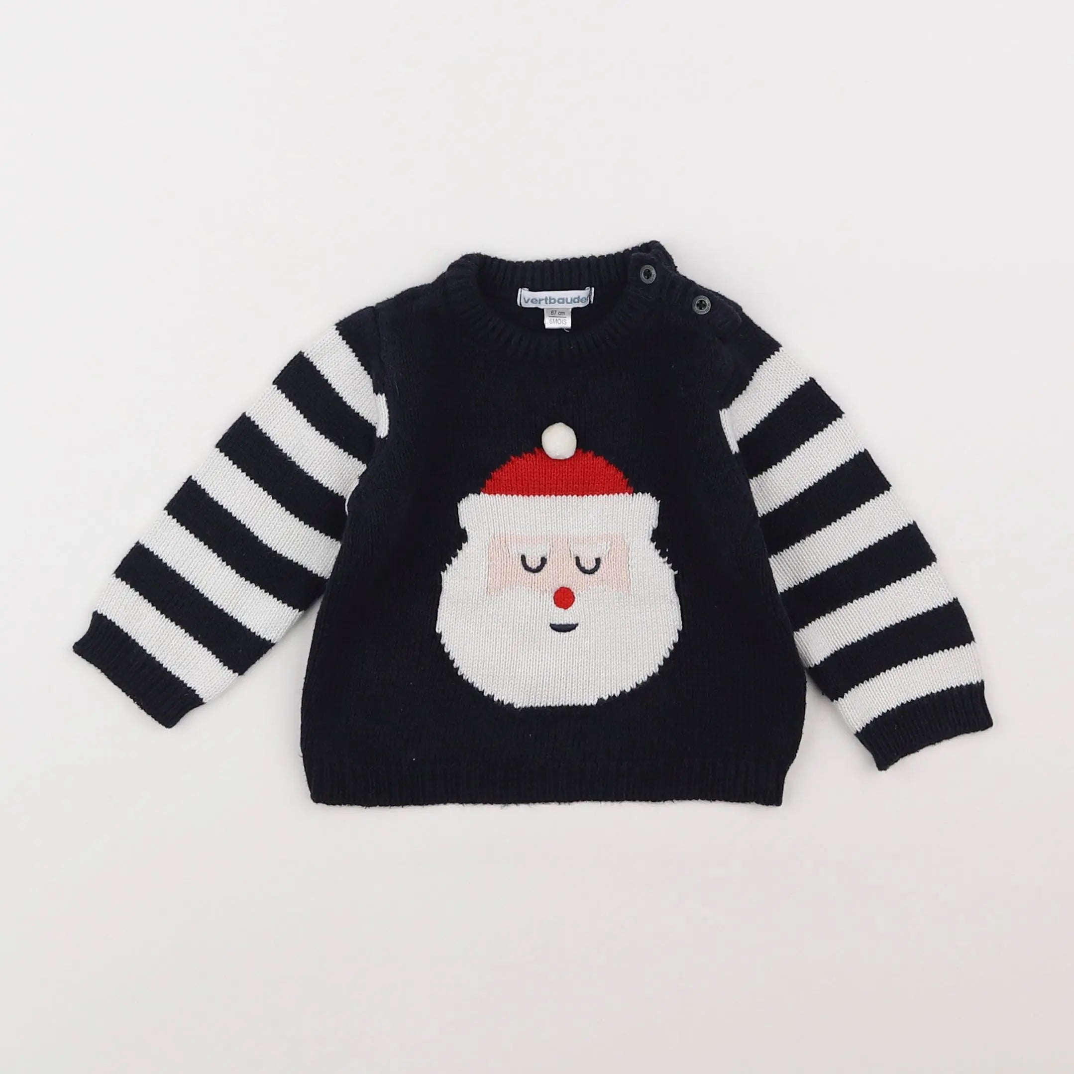 Vertbaudet - pull bleu - 6 mois