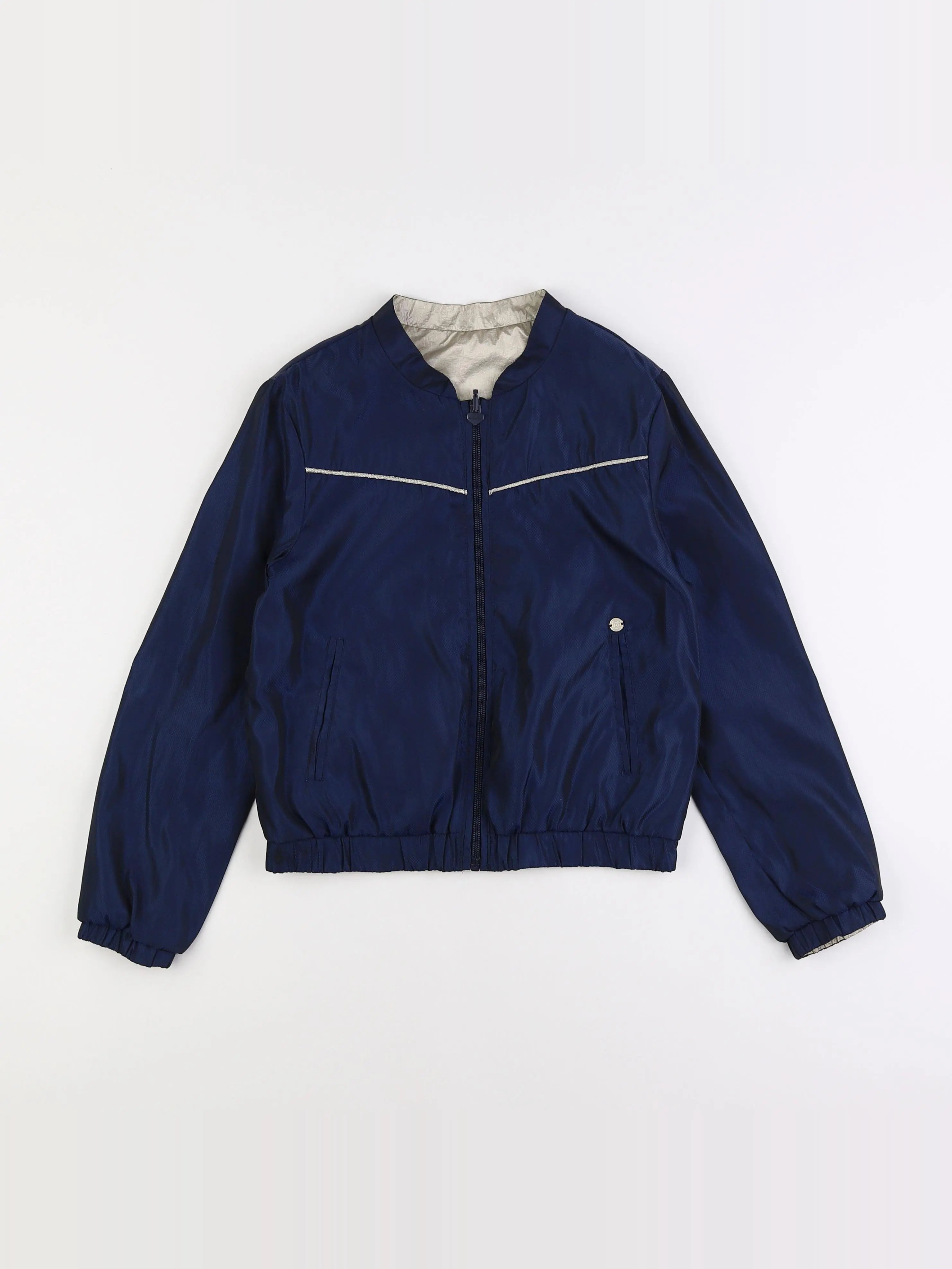 IKKS - veste réversible, imprimé au dos bleu, or - 10 ans