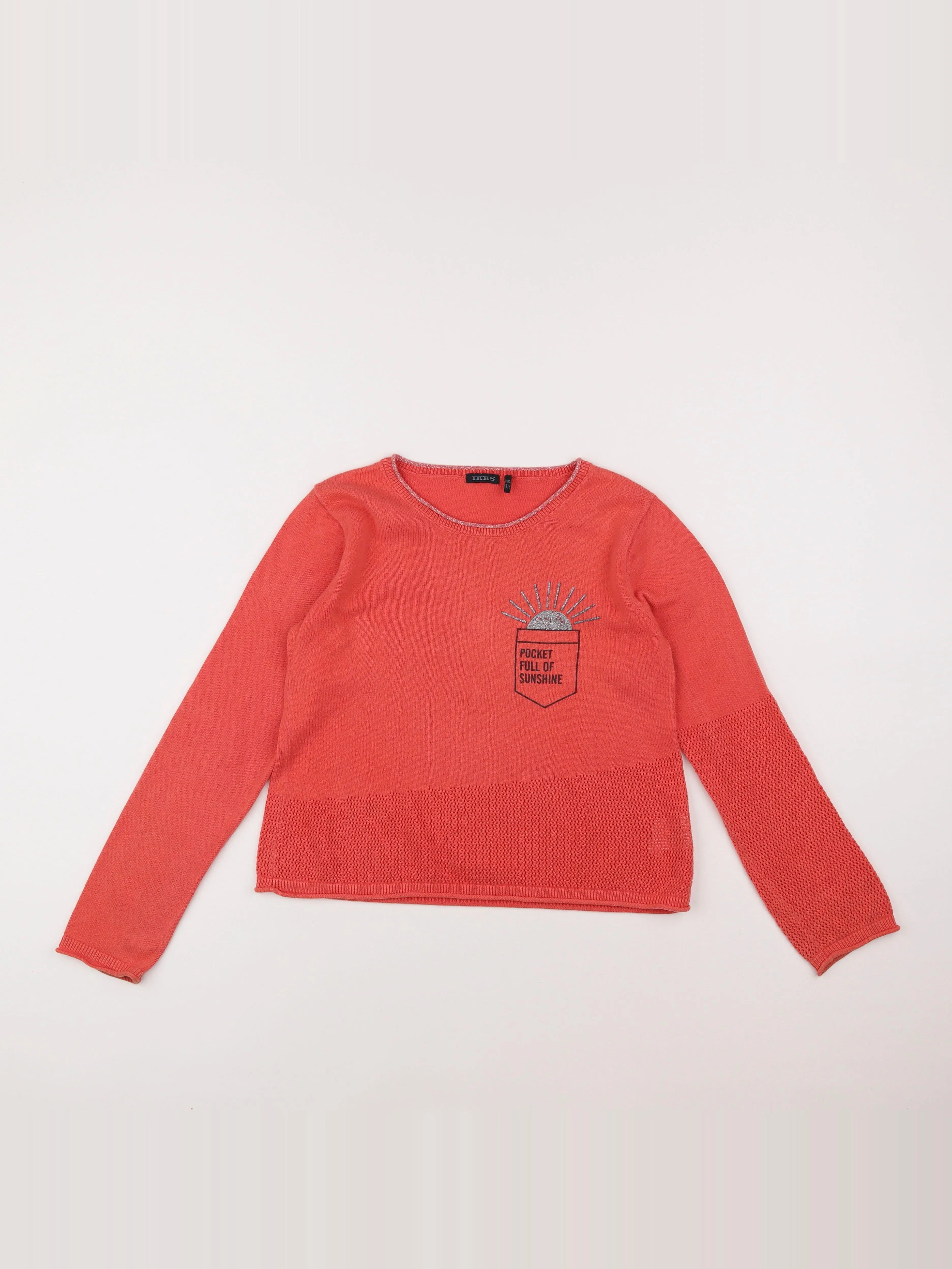 IKKS - pull orange - 10 ans