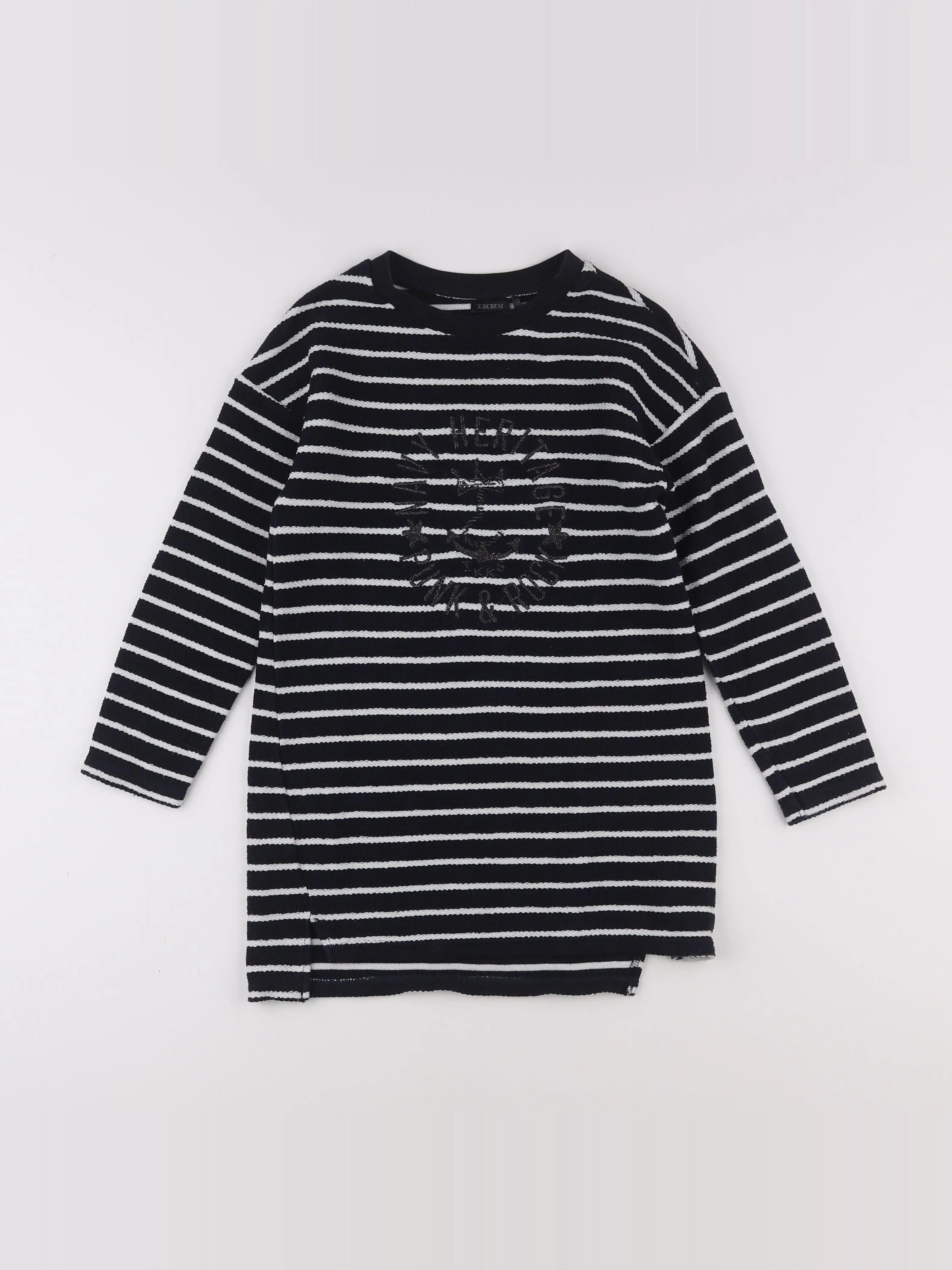 IKKS - robe blanc, bleu - 8 ans