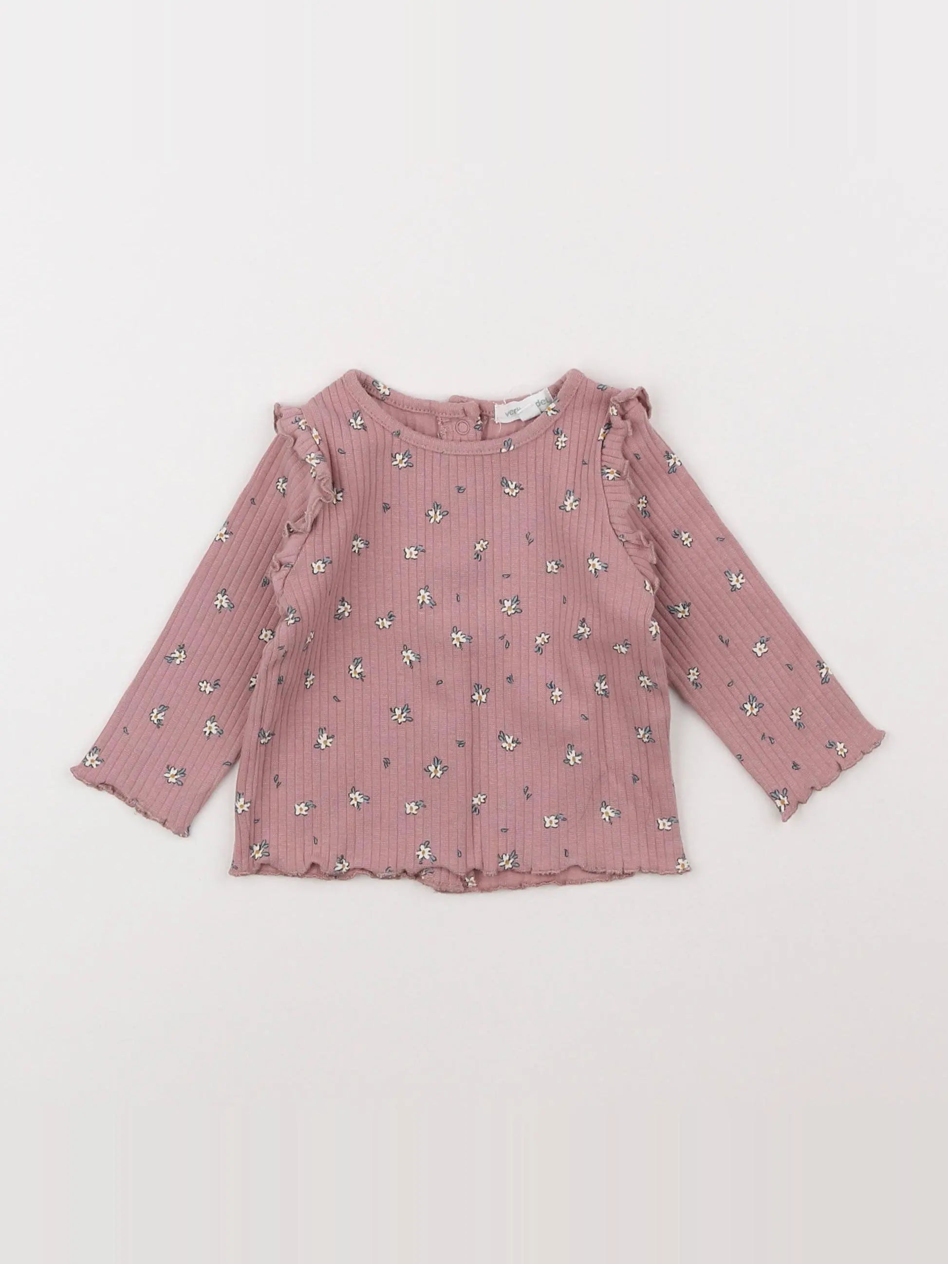Vertbaudet - tee-shirt rose - 3 mois